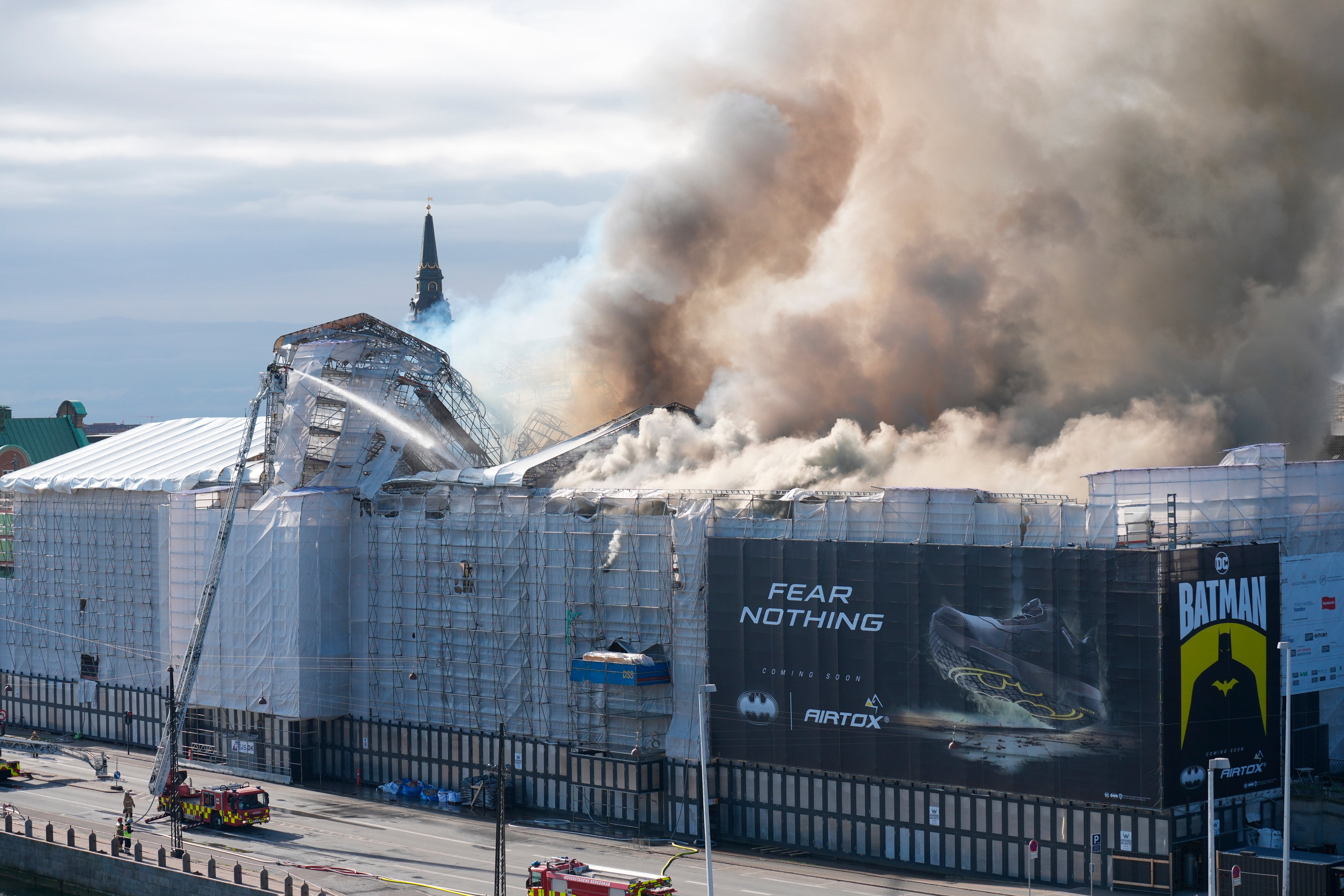 Fire hits historical stock exchange building in Copenhagen