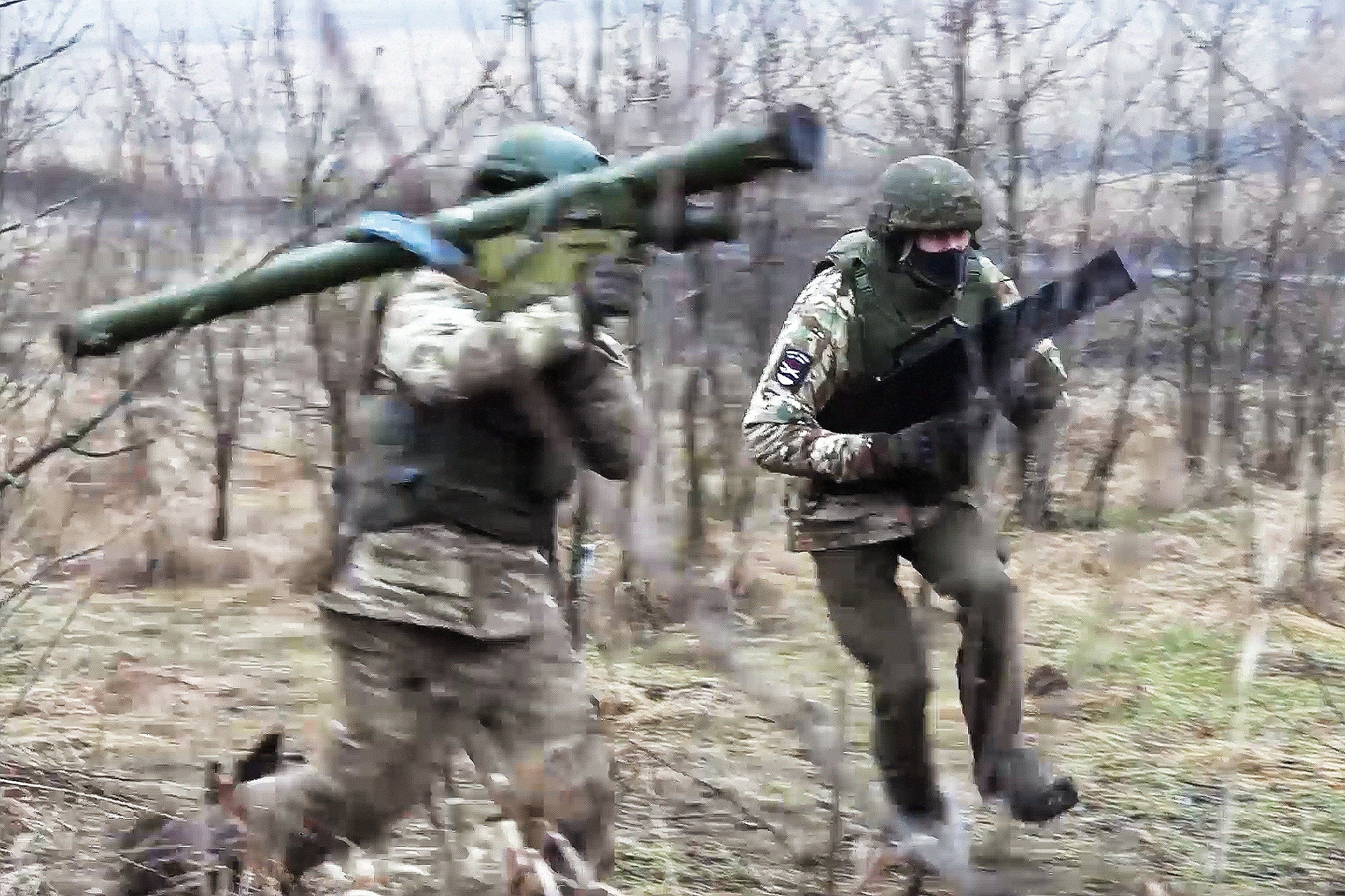 Russian troops from an anti-aircraft division targeting Donetsk Oblast