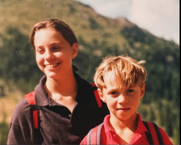 James and Kate Middleton as children.