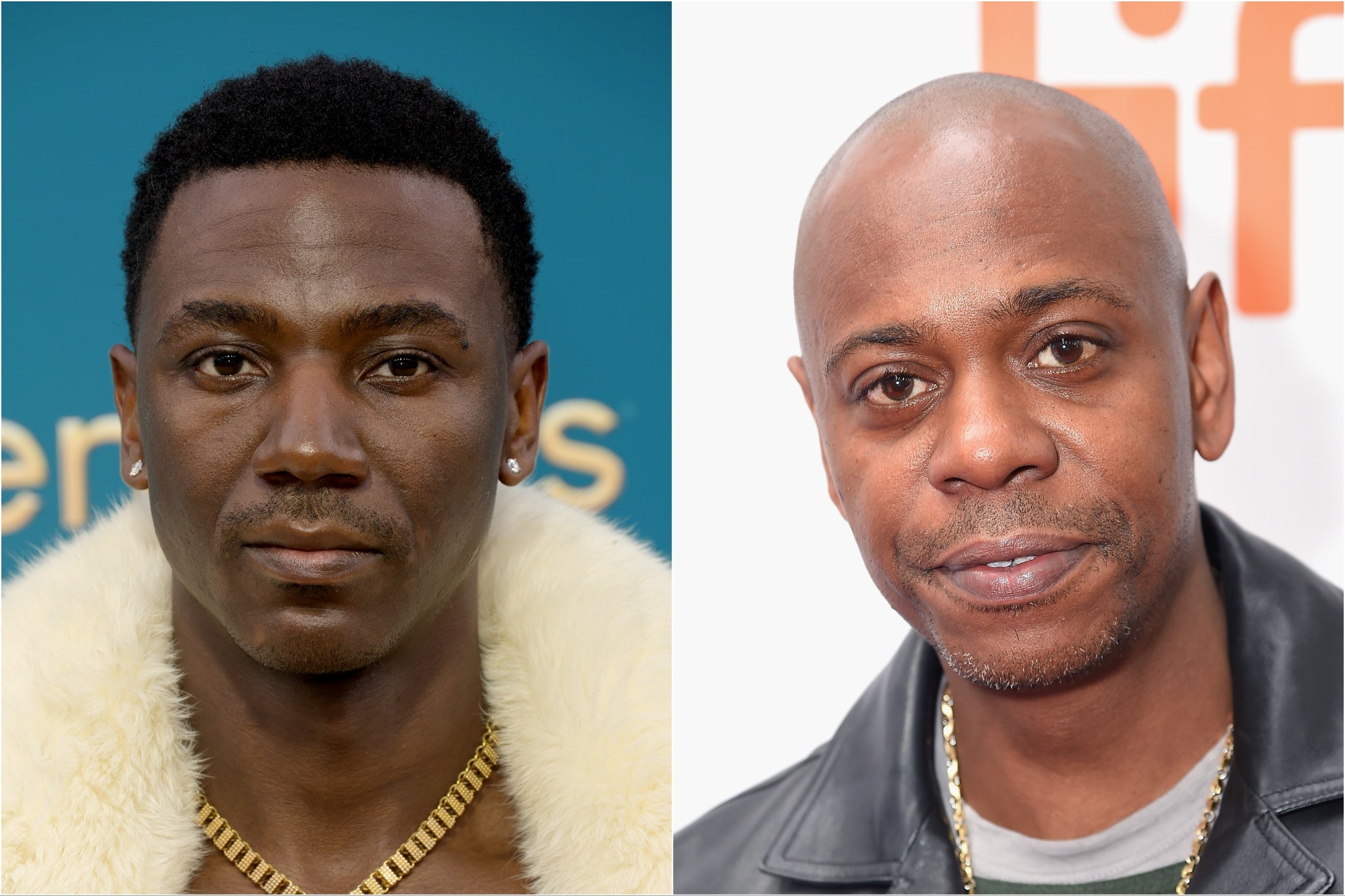 Jerrod Carmichael (left) and Dave Chappelle