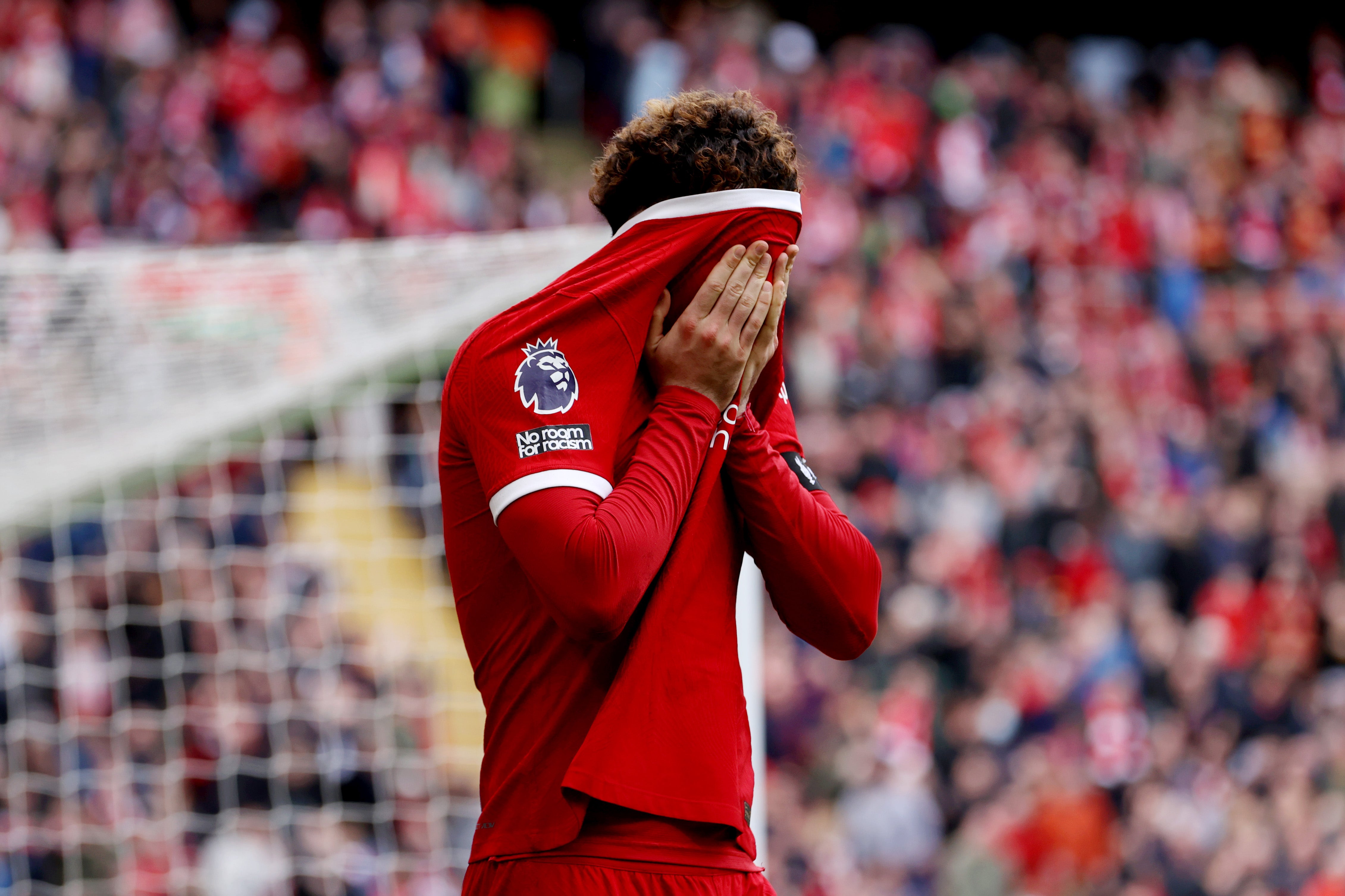 Curtis Jones spurned a one-on-one at Anfield