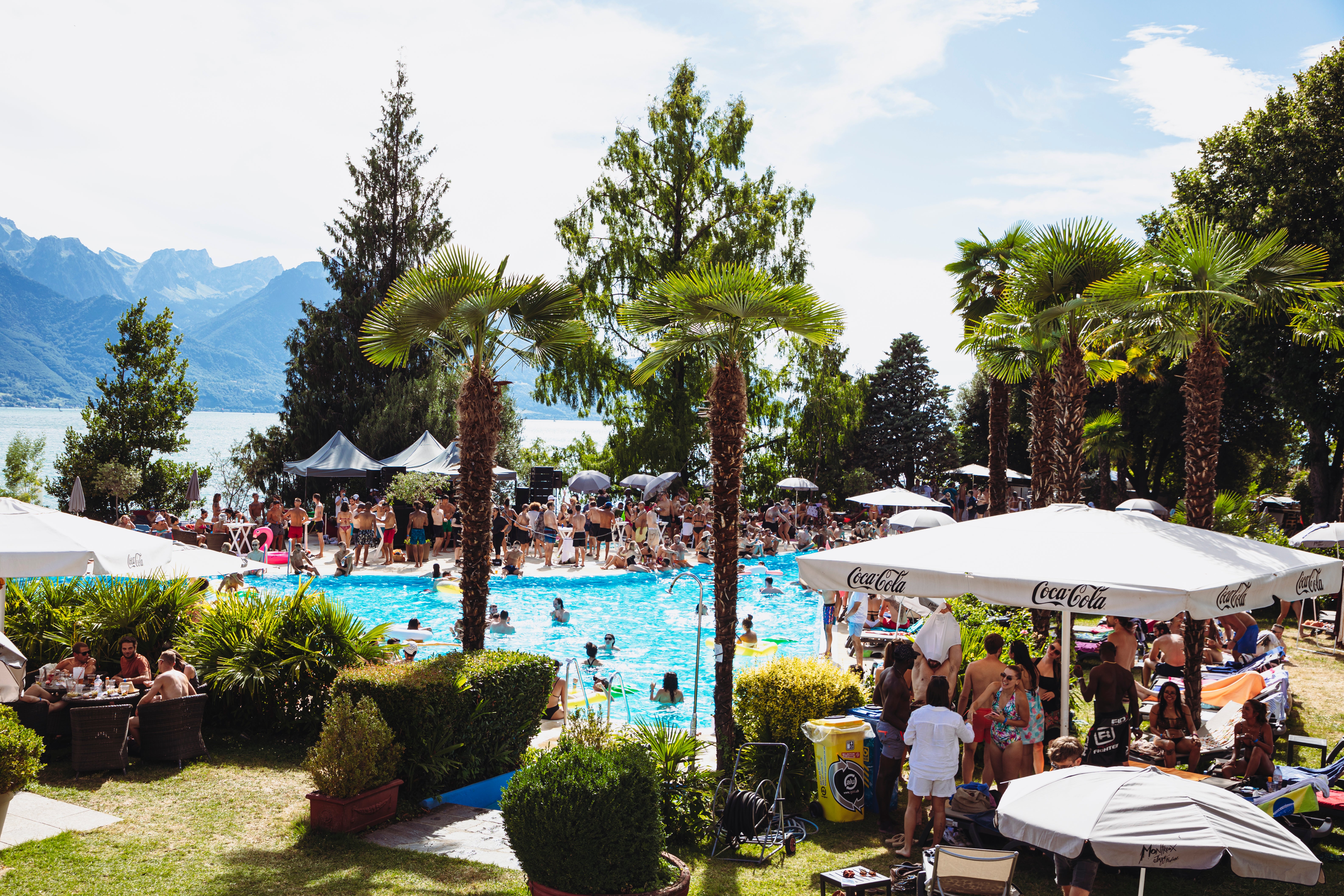 A pool party at the Casino in Montreux during the festival