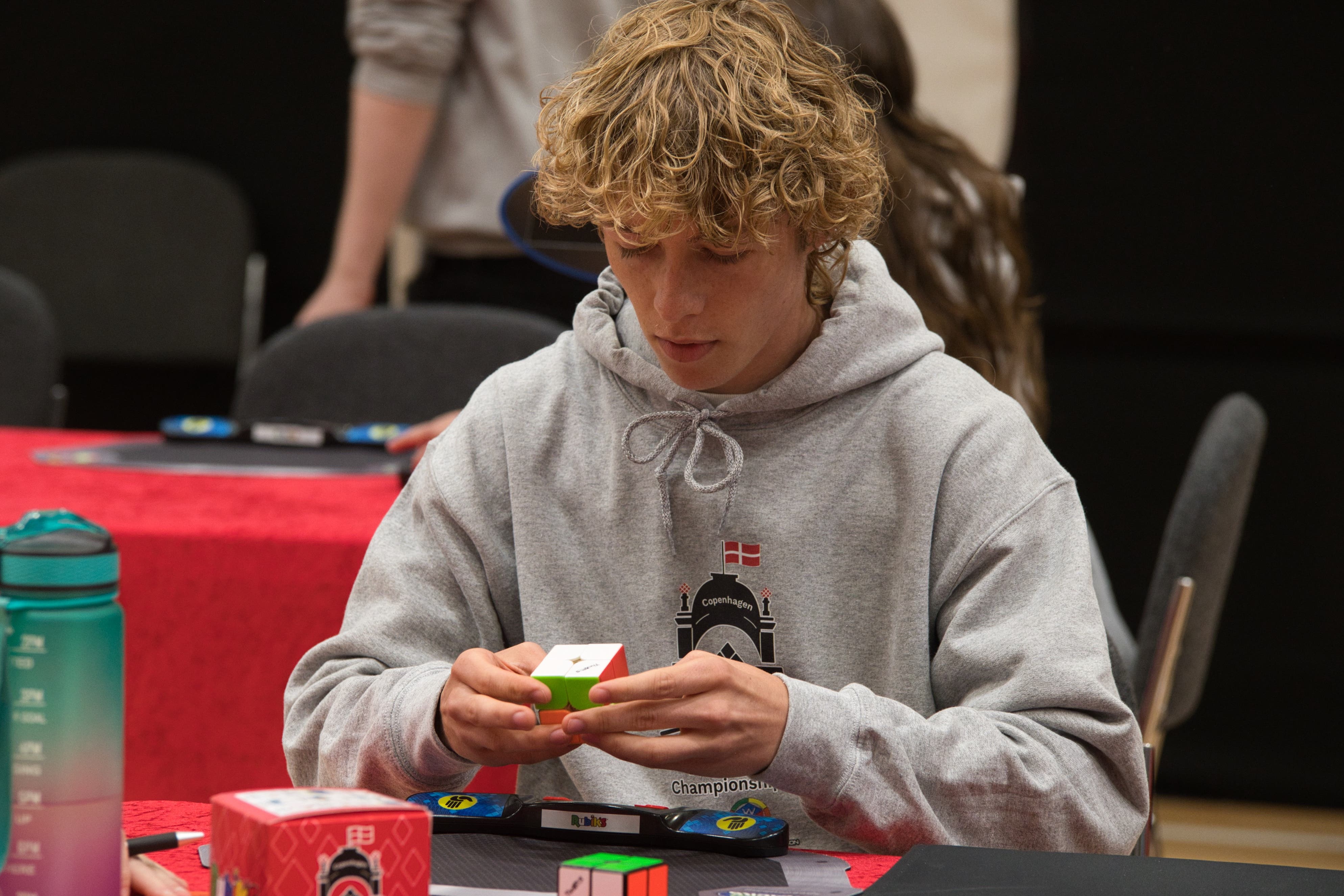 George Scholey hopes to achieve his third Rubik’s Cube Guinness World Record (Irene Driessen/PA)