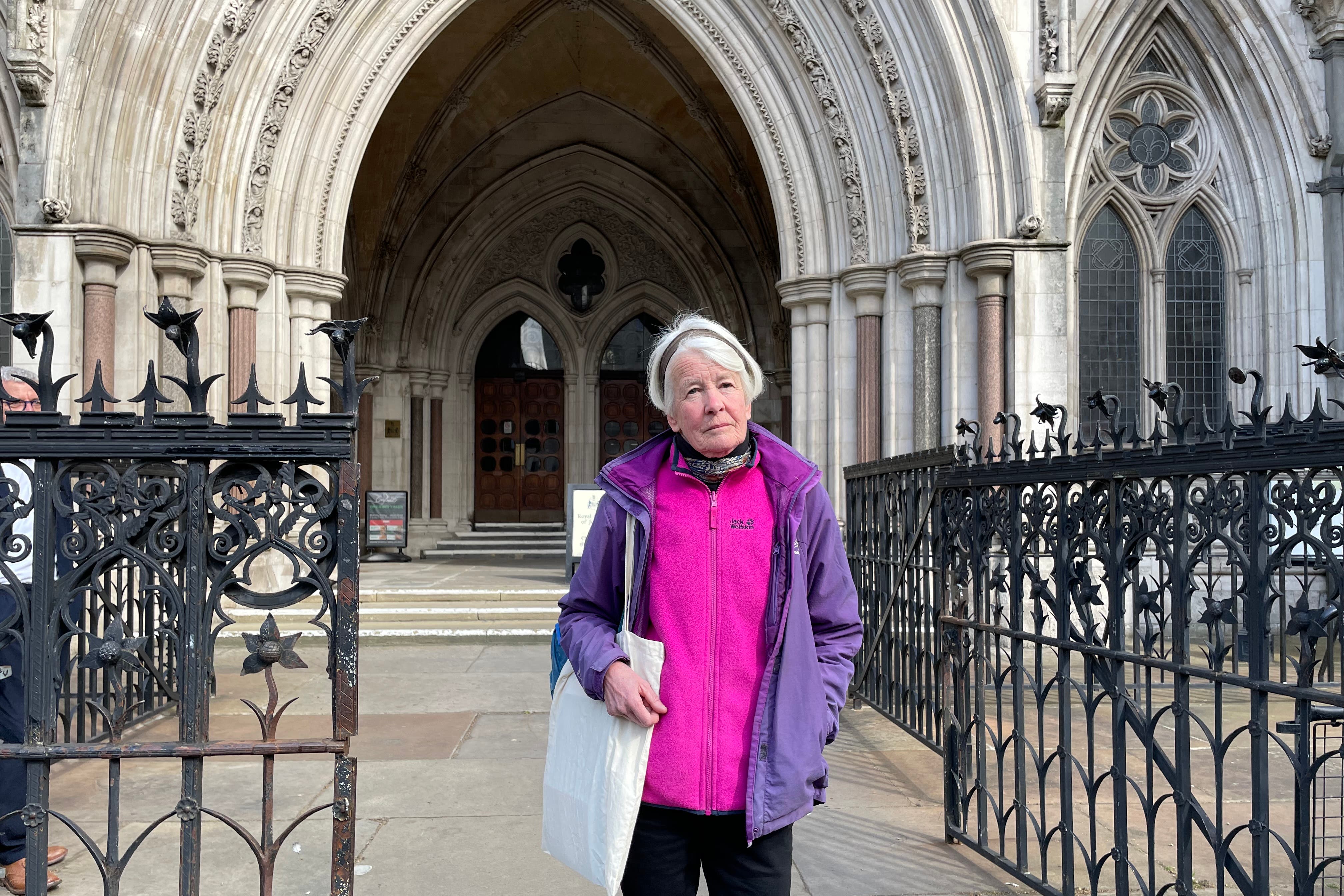 Trudi Warner outside the Royal Courts of Justice on Thursday (Callum Parke/PA)