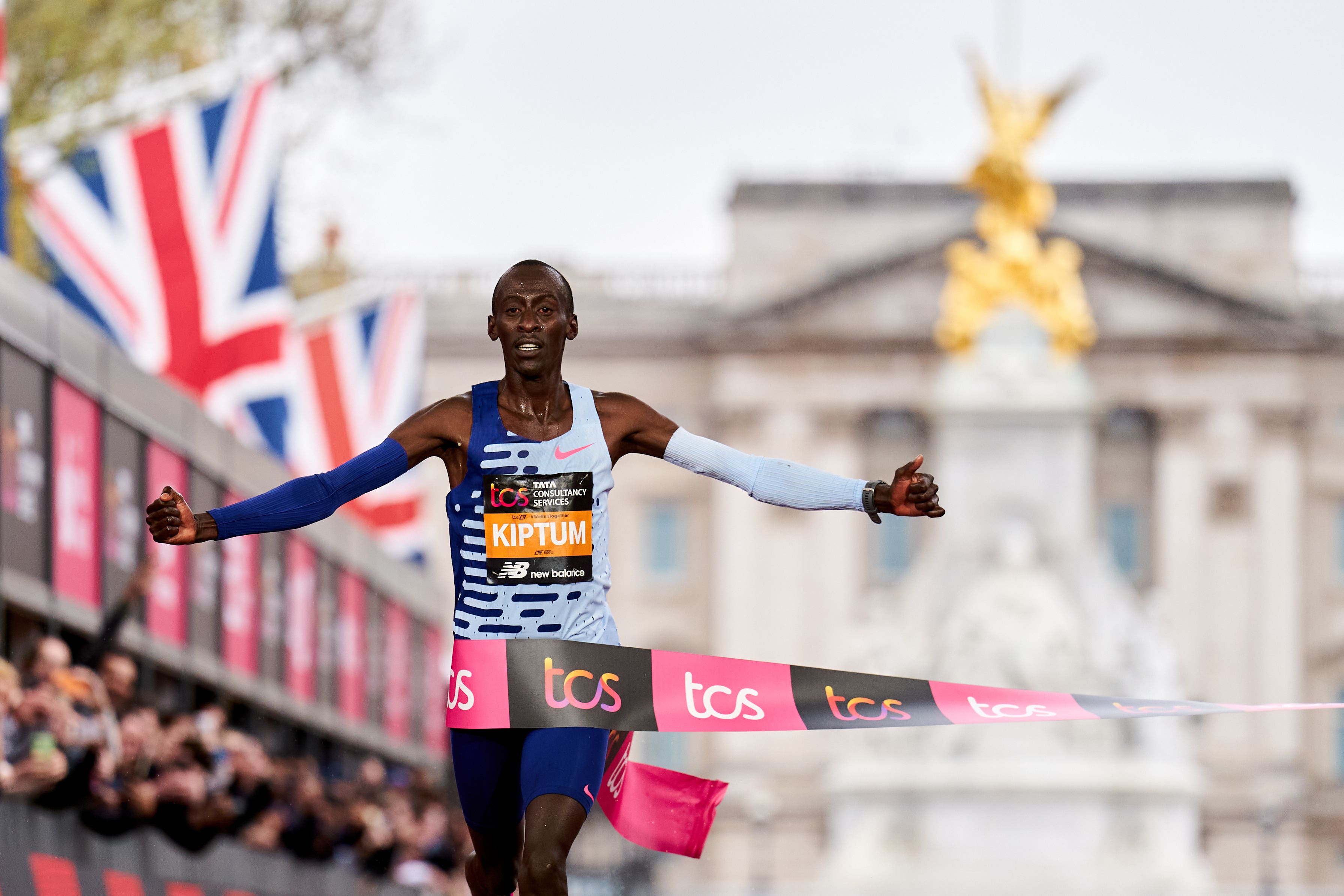 Kelvin Kiptum set a new course record when he won the London Marathon in 2023