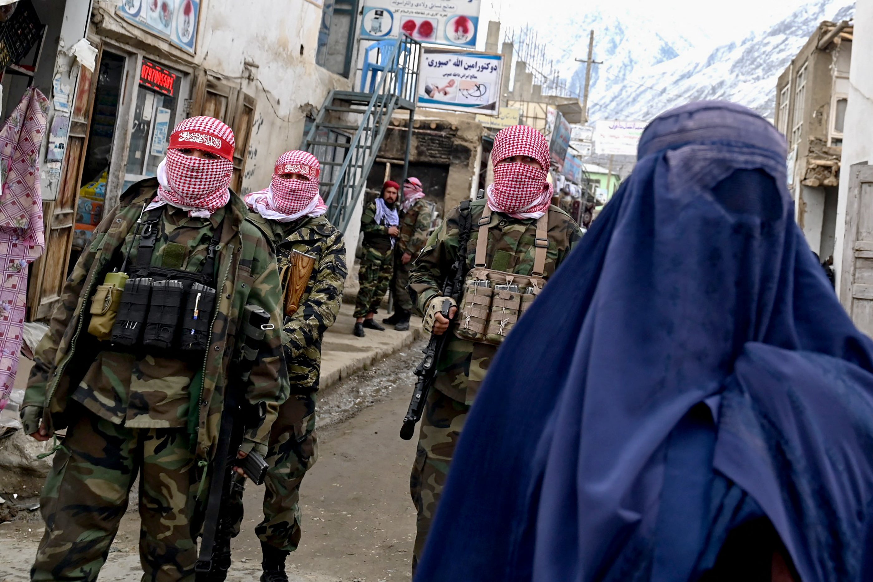 Taliban security personnel in the Baharak district of Badakhshan province