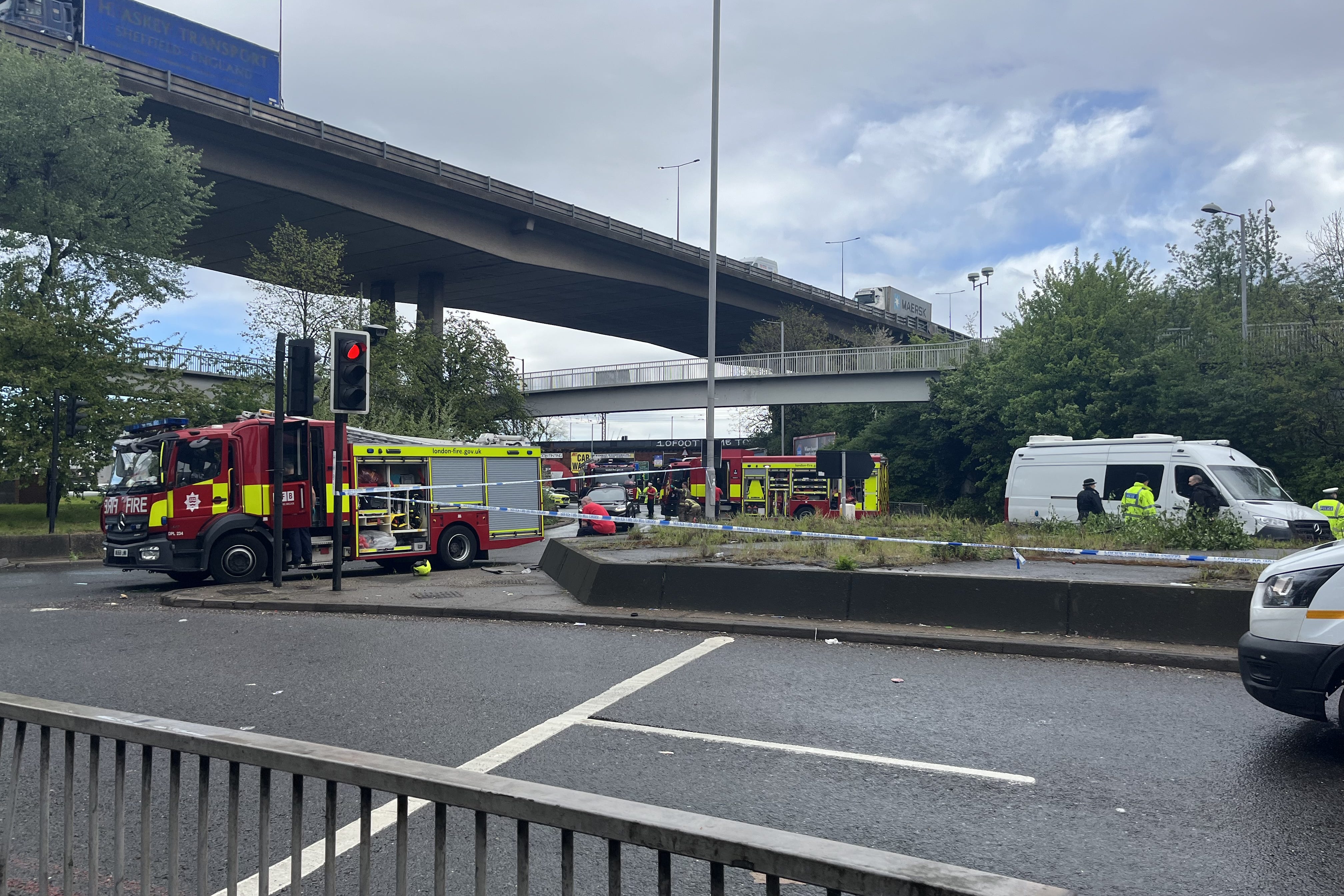 Mohamad Zeidani, 21, Mohammed Ghazzi, 21, and Sohail Zulfiqar, 20, all died when their Mercedes CLK convertible crashed through a car park fence and down an embankment (William Warnes/PA)