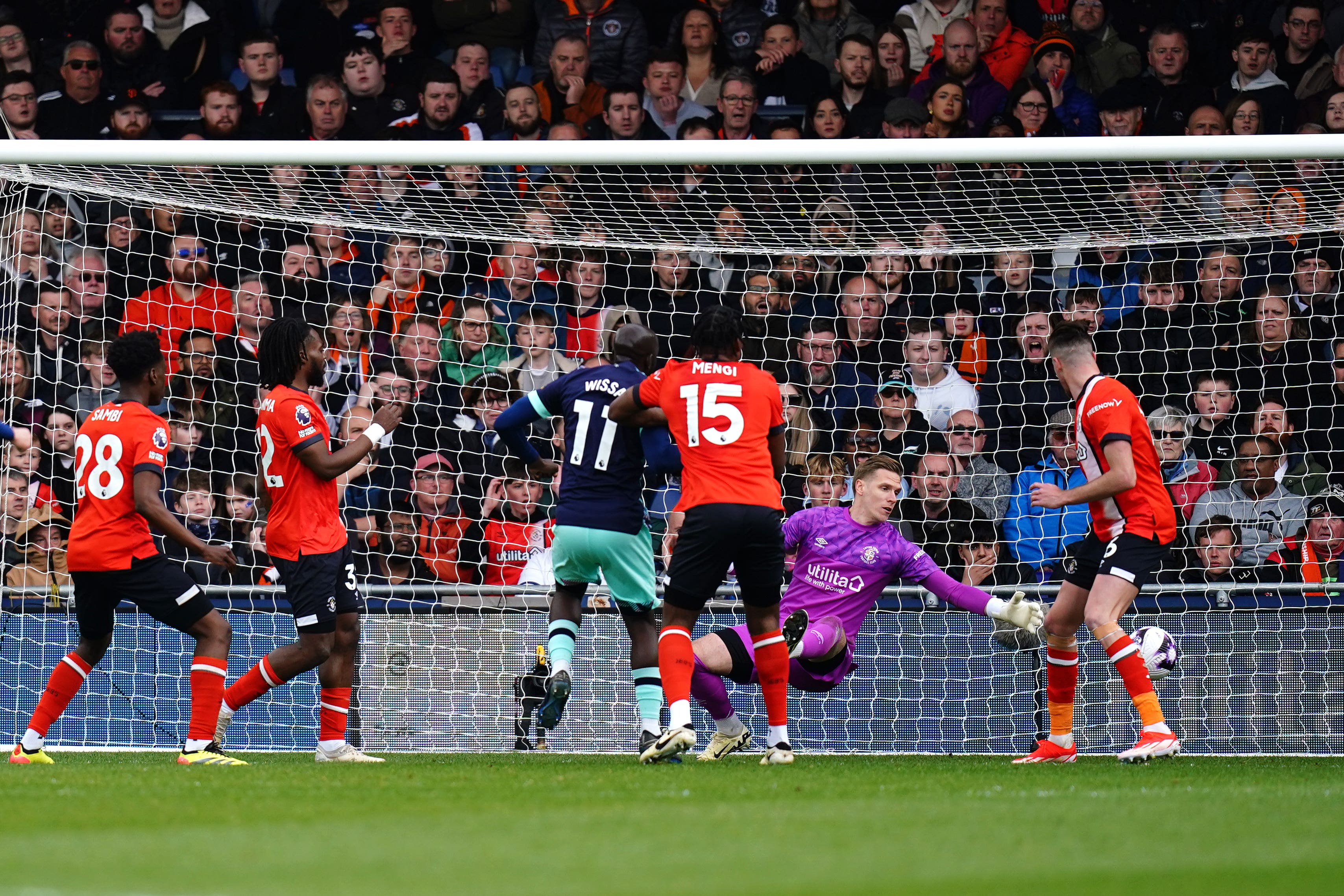 Yoane Wissa scored twice to help Brentford to a 5-1 win at Luton (John Walton/PA)