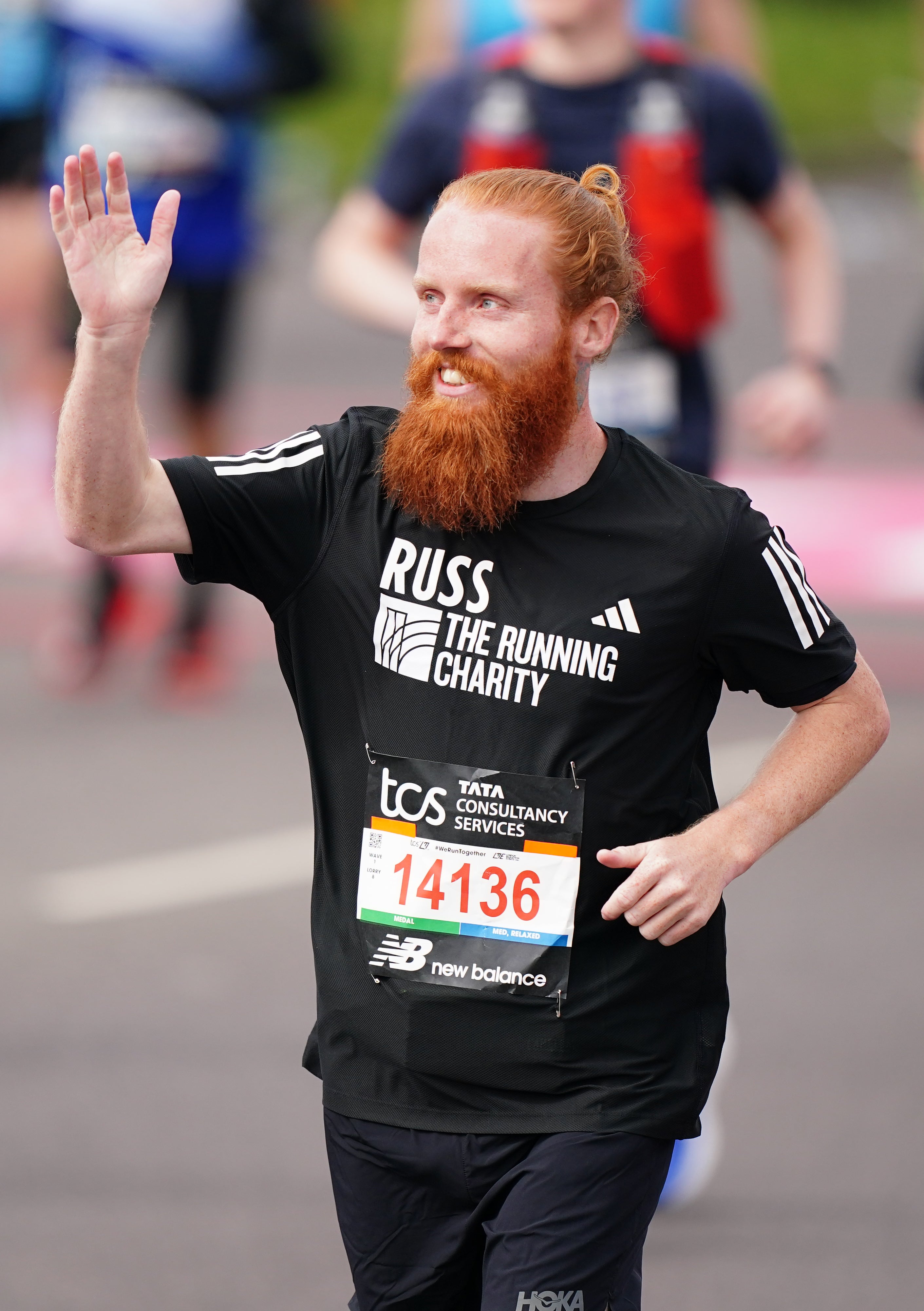 ‘Hardest Geezer’ Russ Cook during the marathon