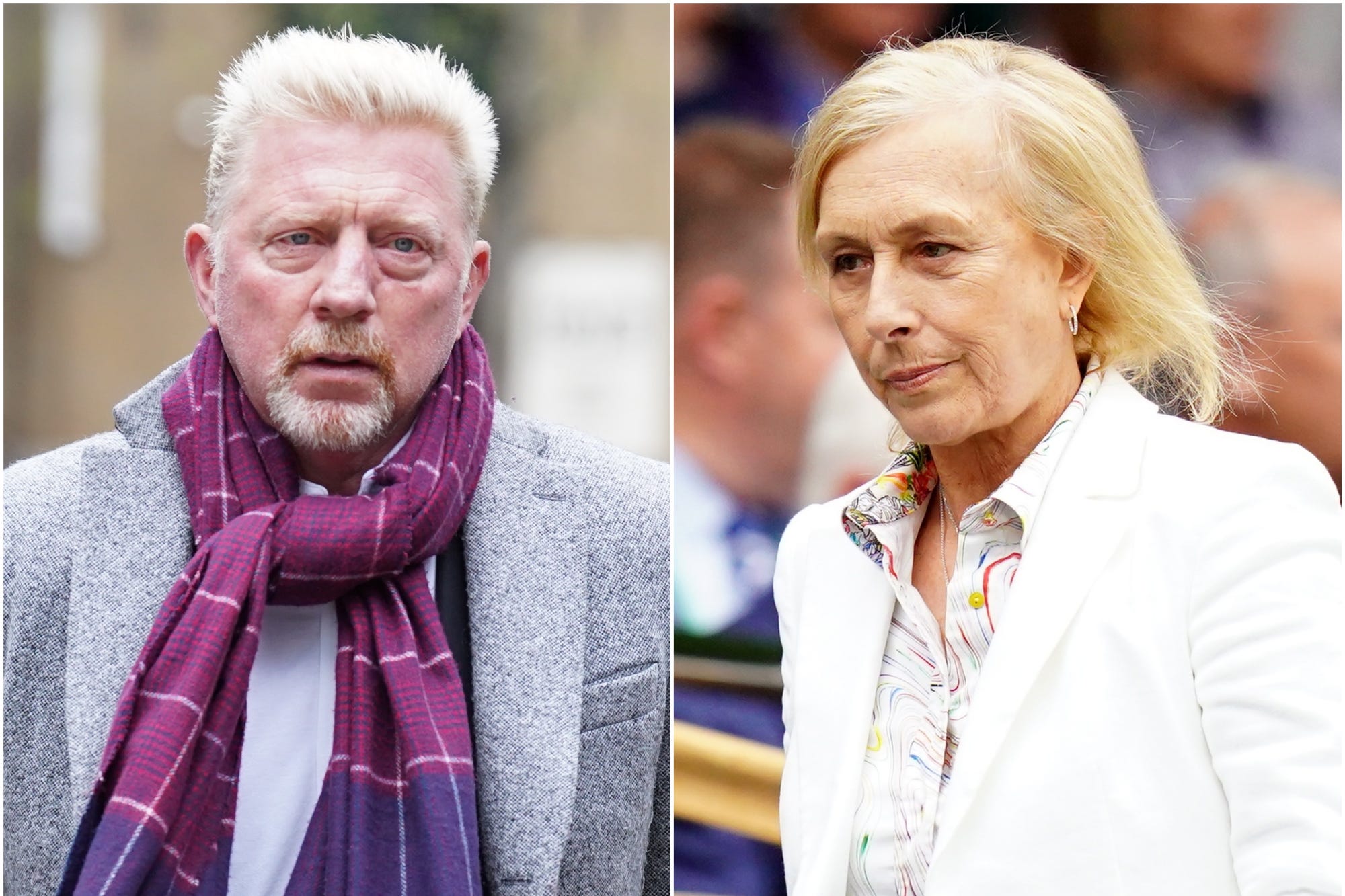 Boris Becker and Martina Navratilova (PA)