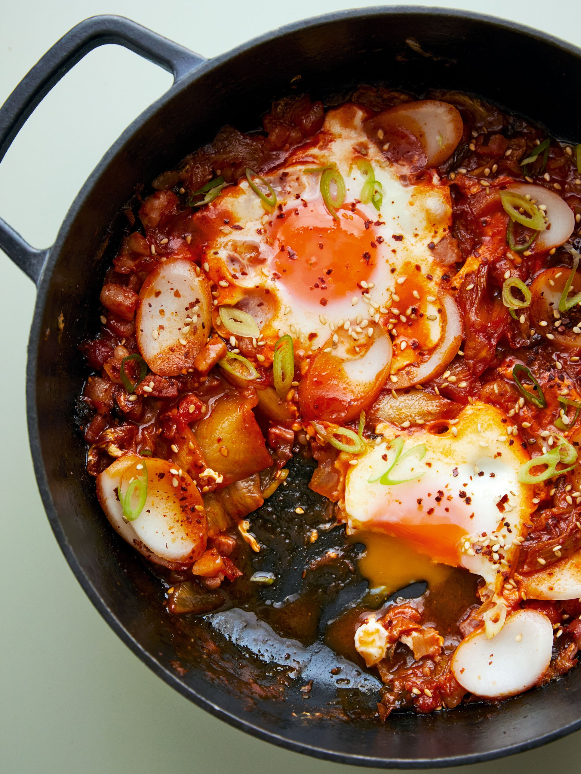 Similar to shakshuka, but with a Korean twist