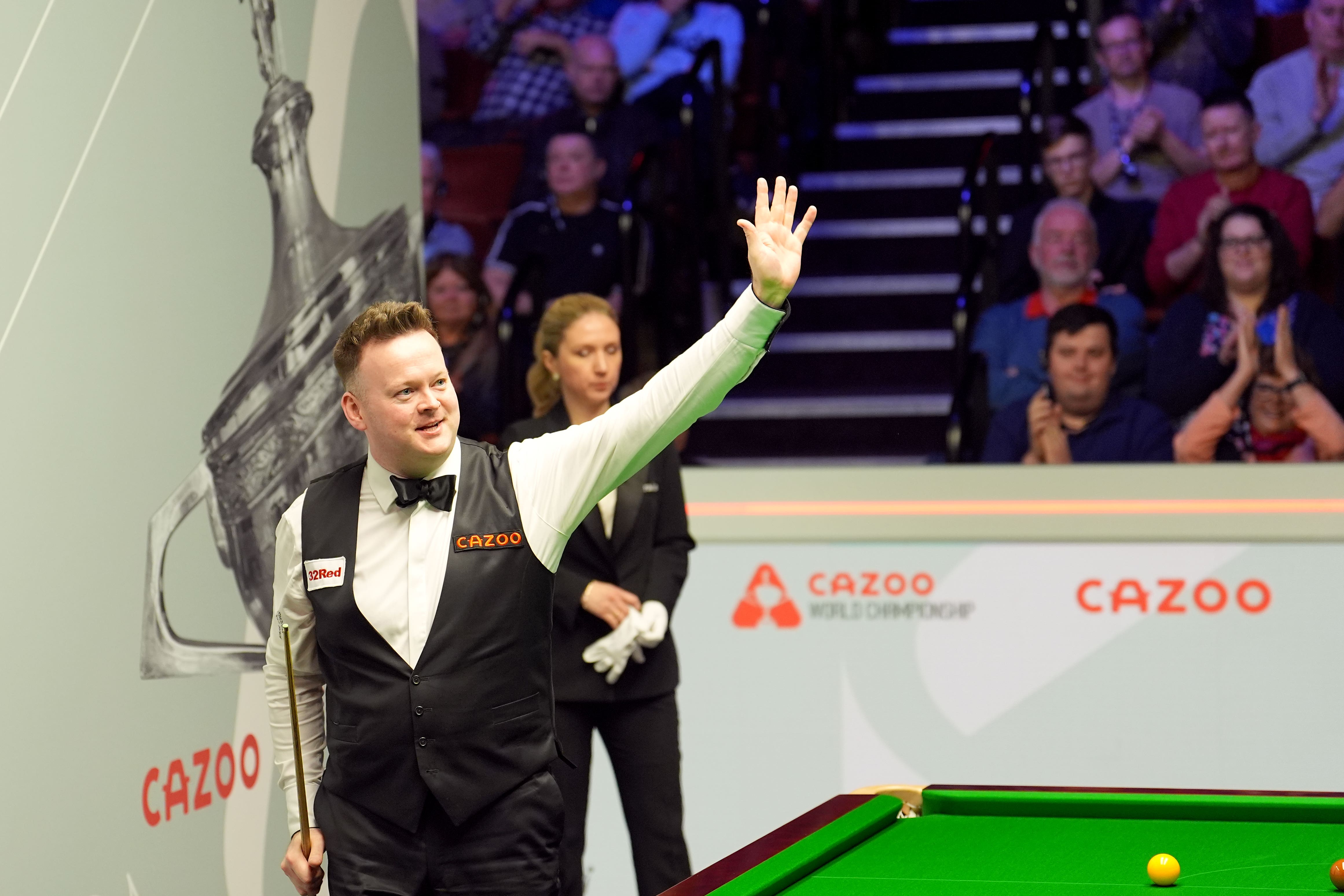 Shaun Murphy is through to the second round of the World Championship (Martin Rickett/PA)