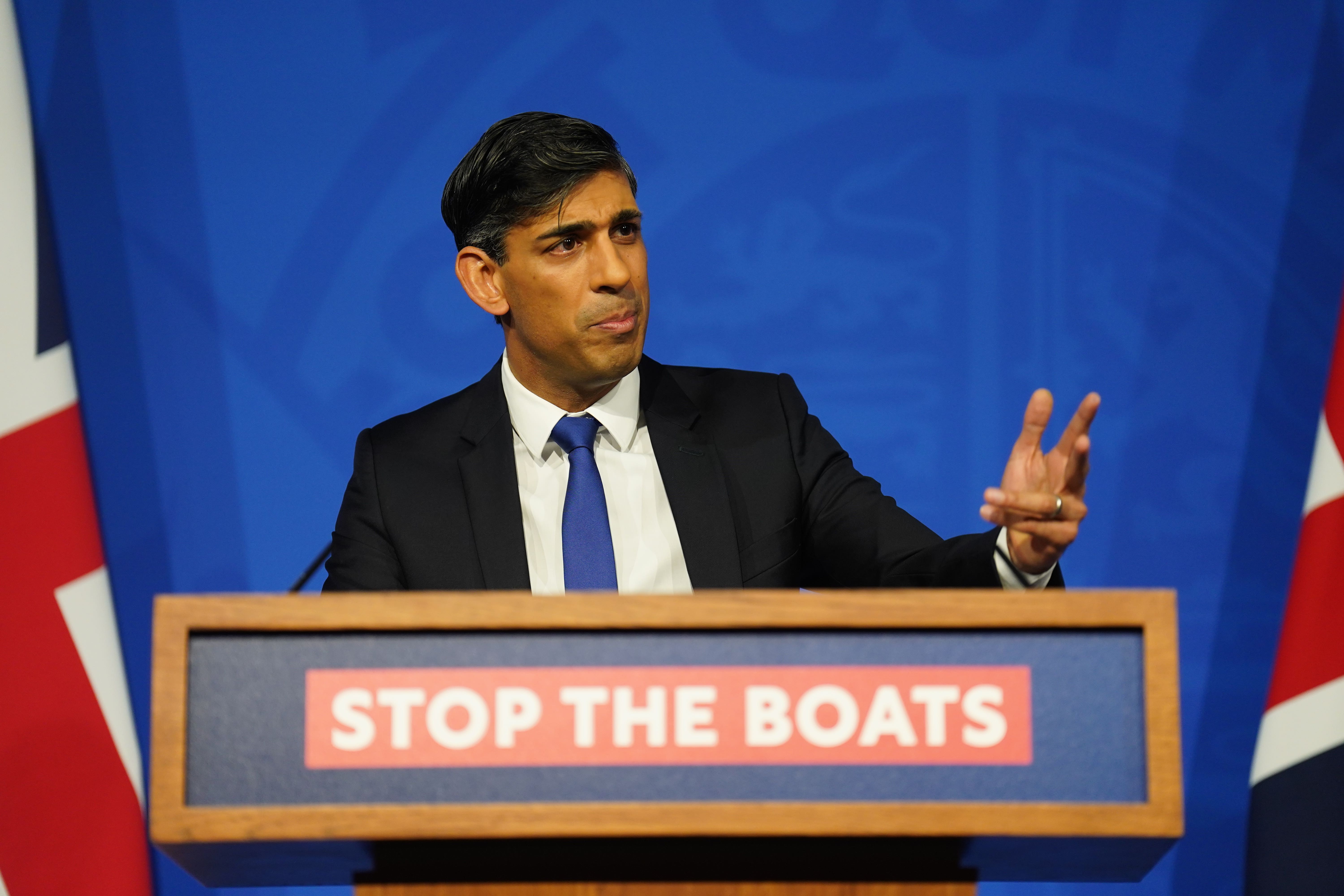 Rishi Sunak has moved to end the parliamentary deadlock over his Rwanda Bill which will pave the way for deportation flights to get off the ground once it becomes law (James Manning/PA)