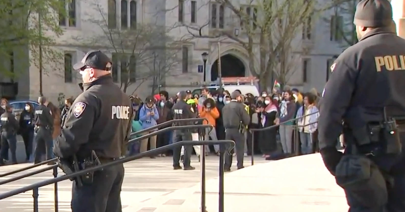 The arrests happened after nearly 200 pro-Palestine protestors gathered on campus to urge Yale to divest from military weapons manufacturers