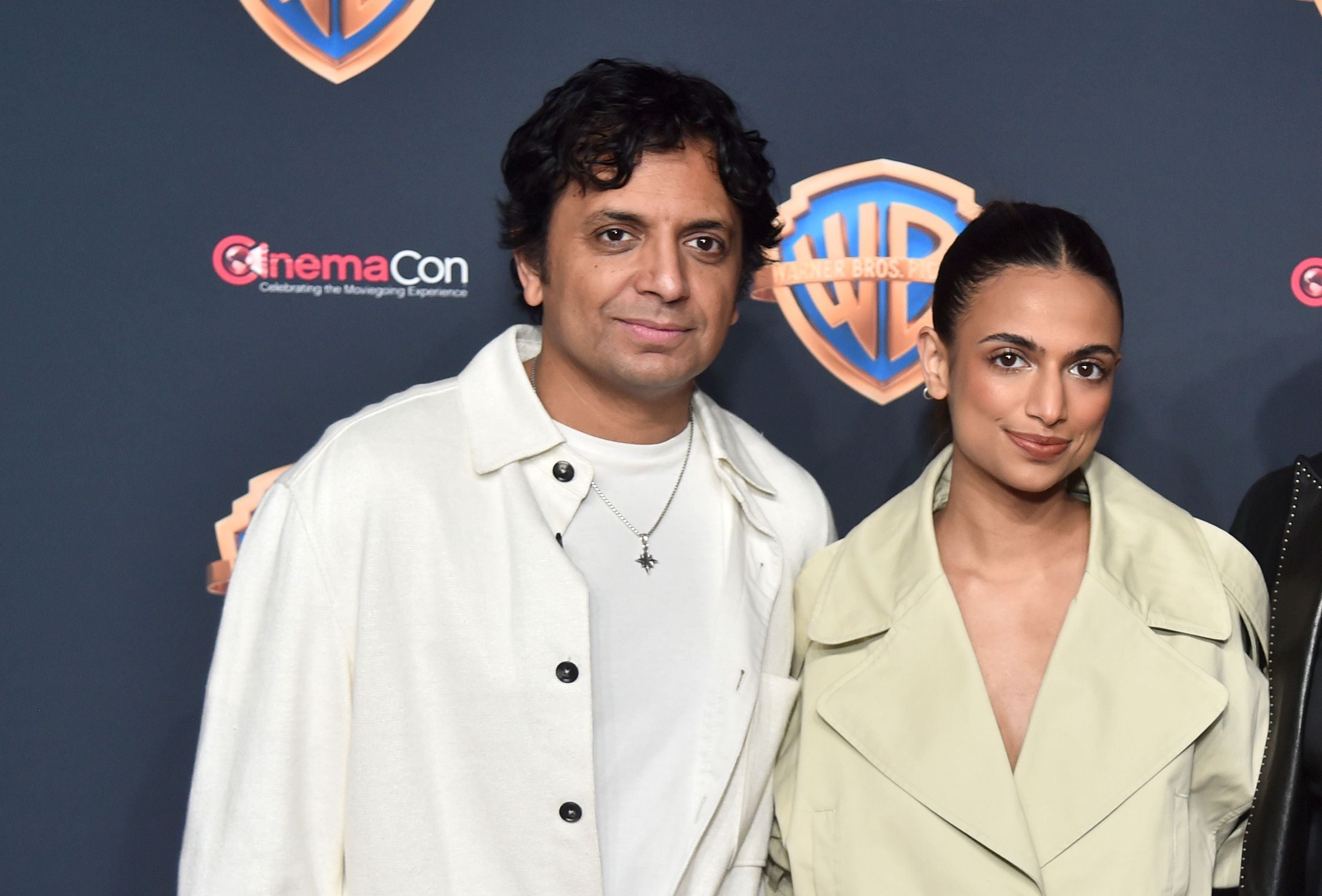 M Night Shyamalan and Ishana Night Shyamalan attend CinemaCon convention in April 2024