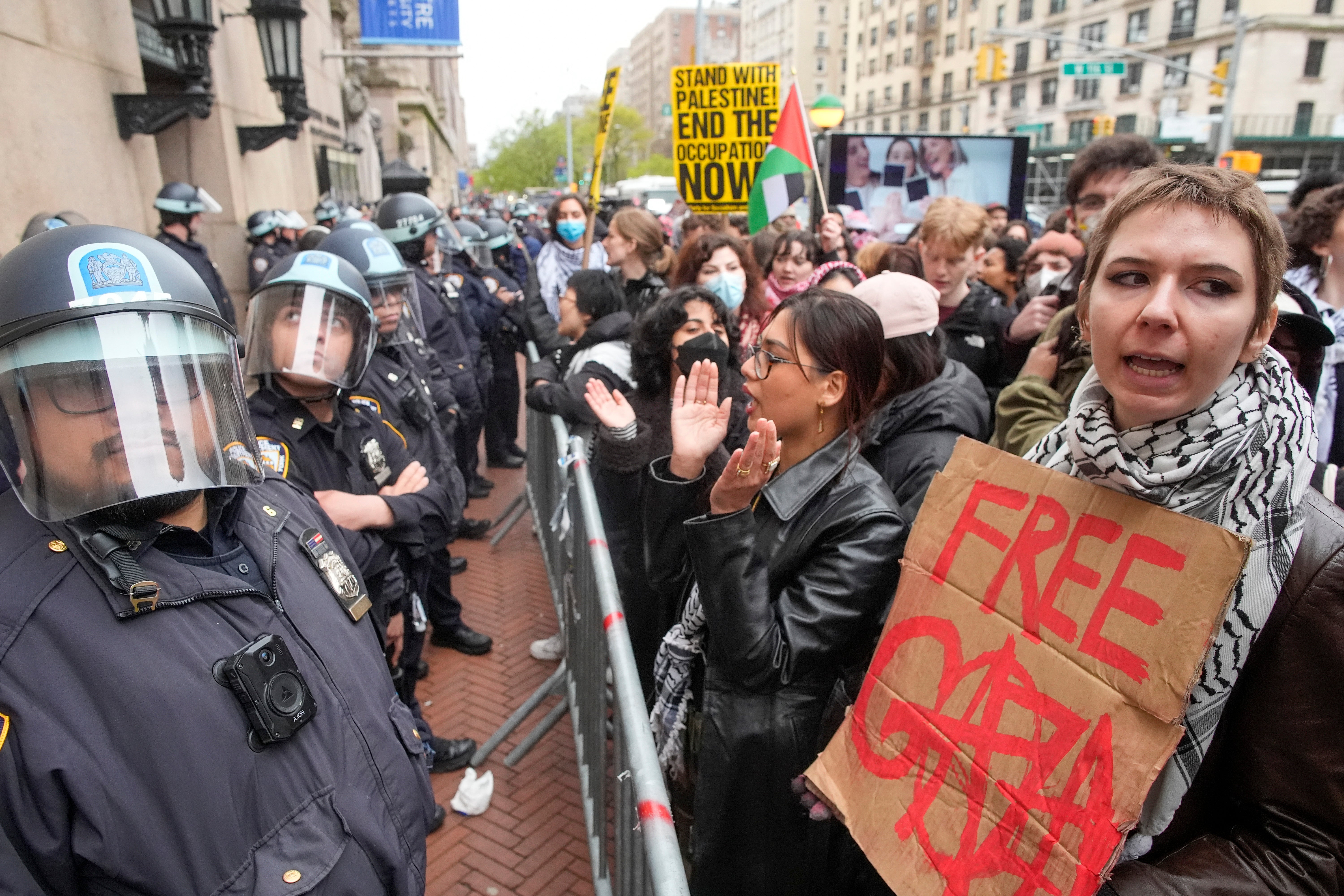 Students and community members stage a pro-Palestine protest on Columbia’s campus