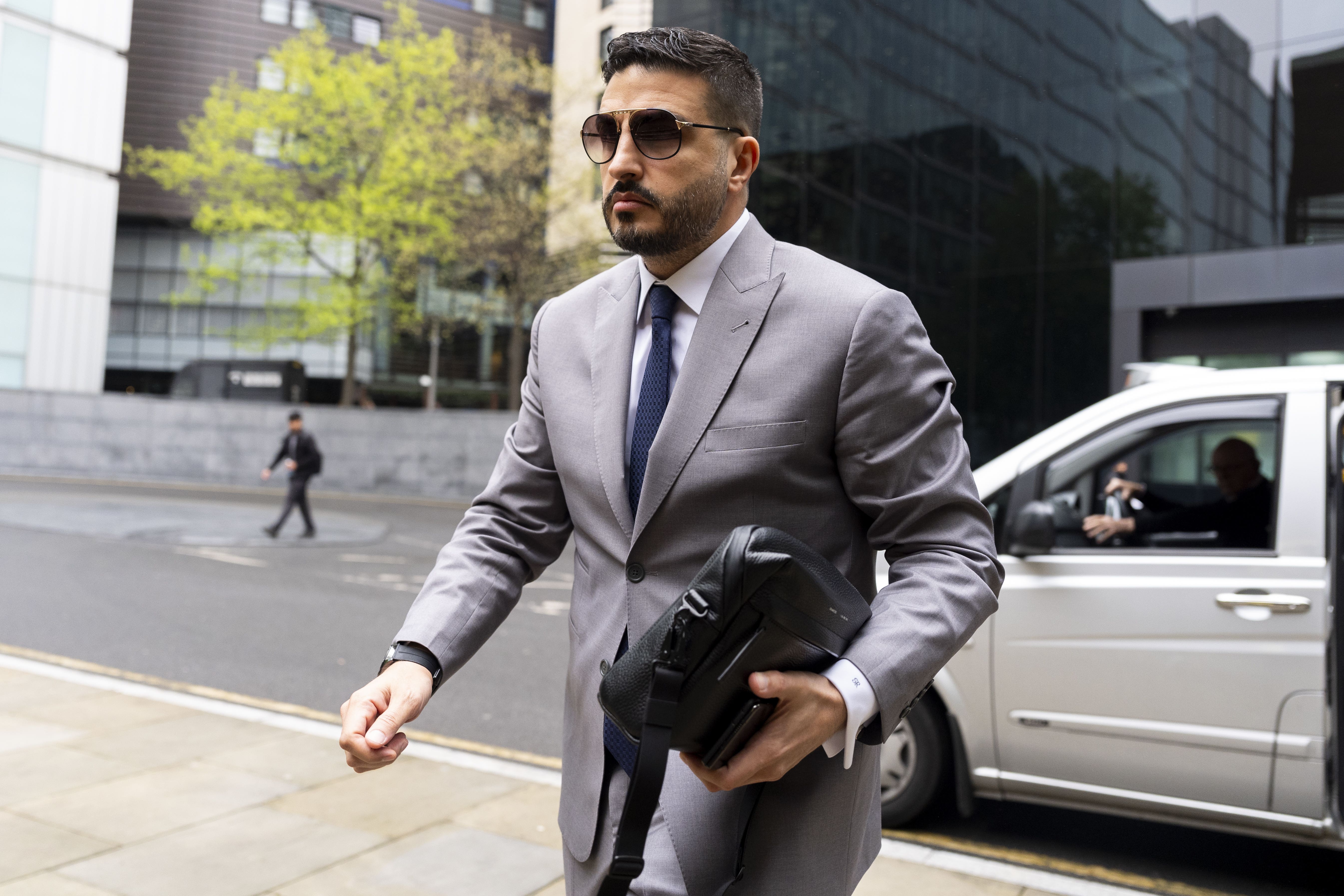 Saif Alrubie arrives at Southwark Crown Court in London (Jordan Pettitt/PA)