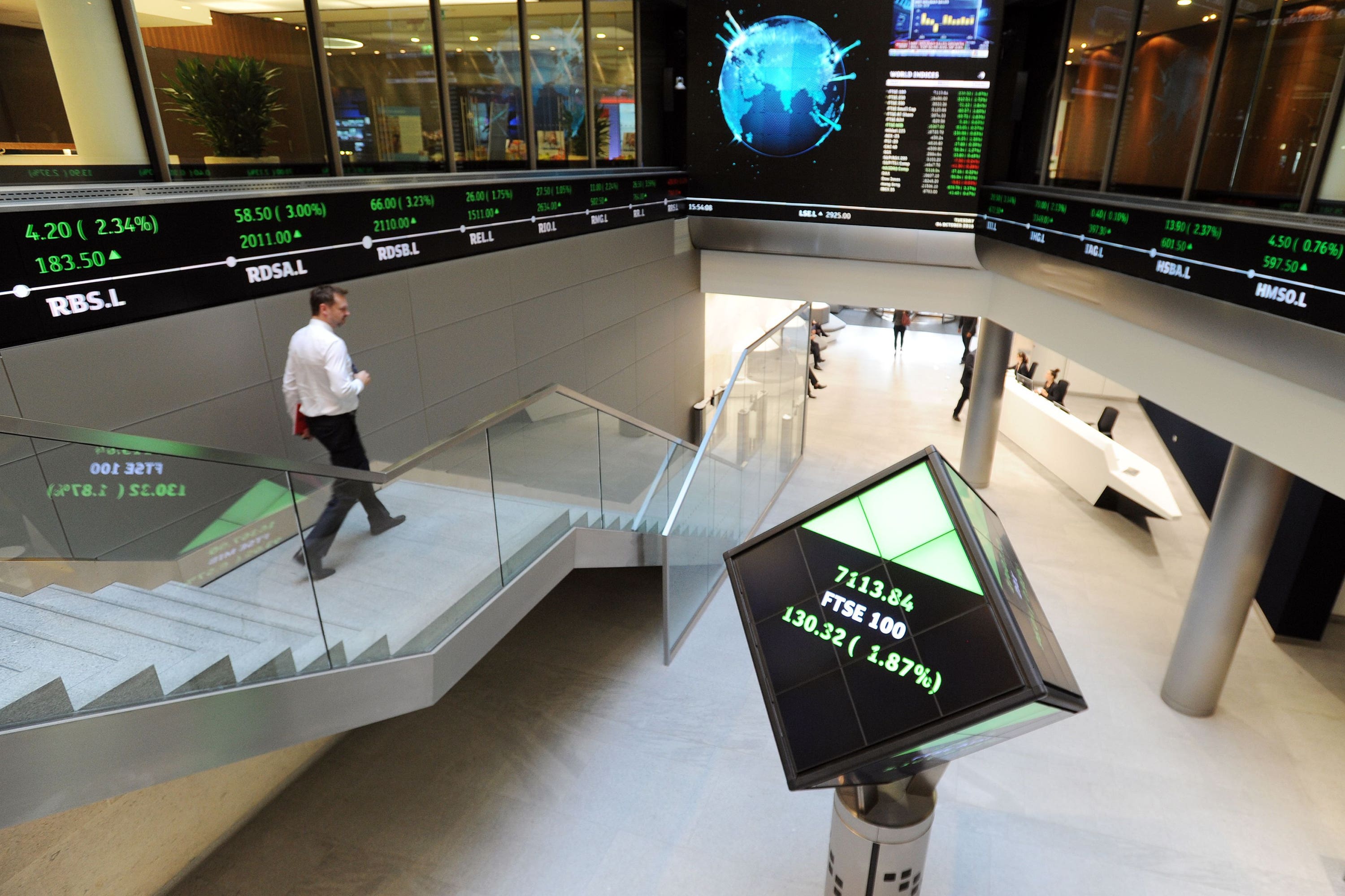 The FTSE 100 record came after an easing in geopolitical tensions in the Middle East (Nicholas T Ansell/PA)