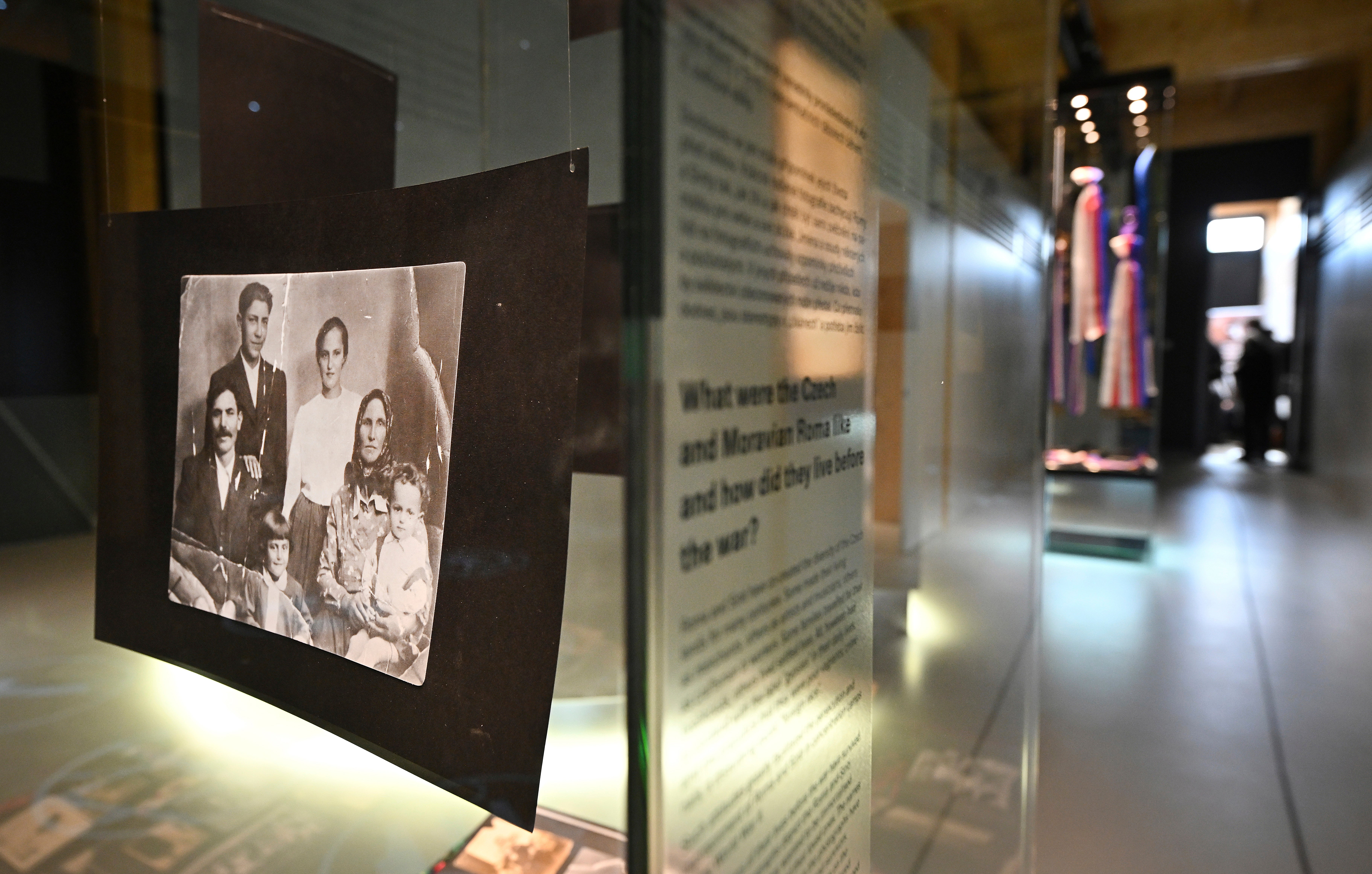 The exhibition of the Holocaust Memorial of Roma and Sinti is seen before the opening ceremony, in Lety, Czech Republic