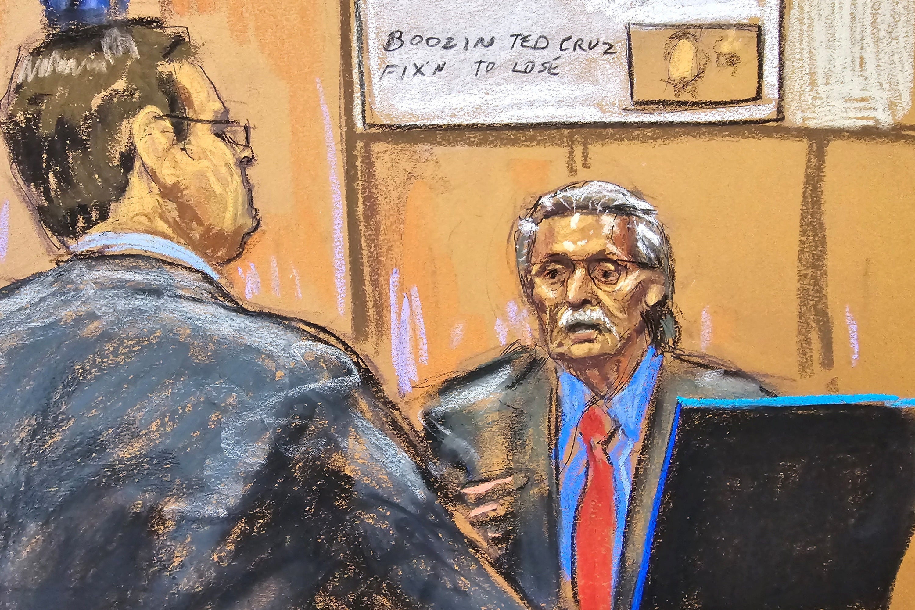 David Pecker testifying at Trump’s hush money trial