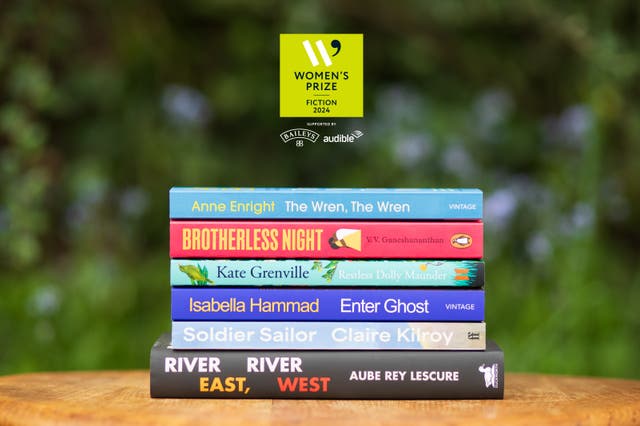 <p>Women’s Prize for Fiction 2024 shortlist stack</p>