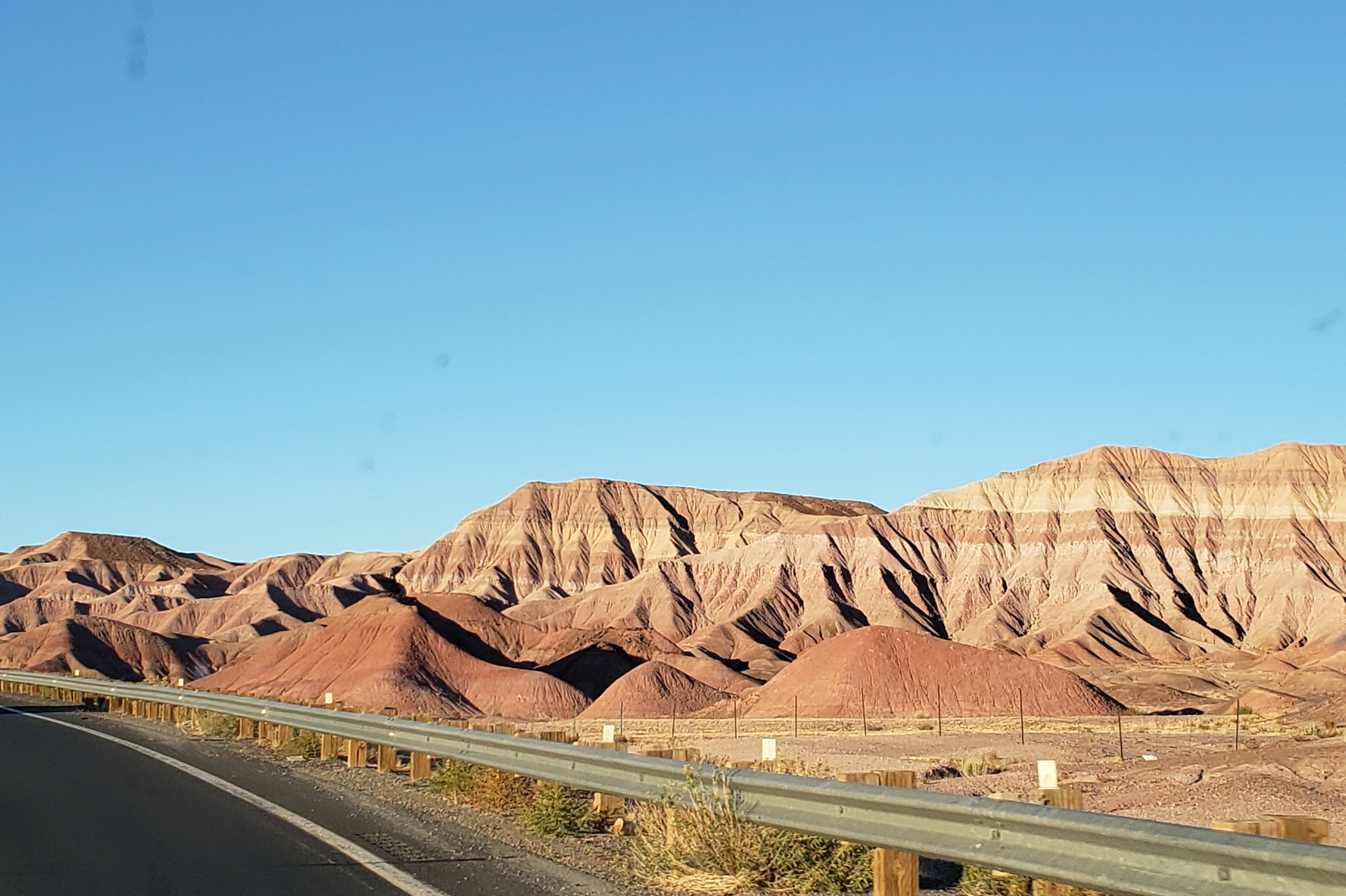 Red mountains fringe Monument Valley