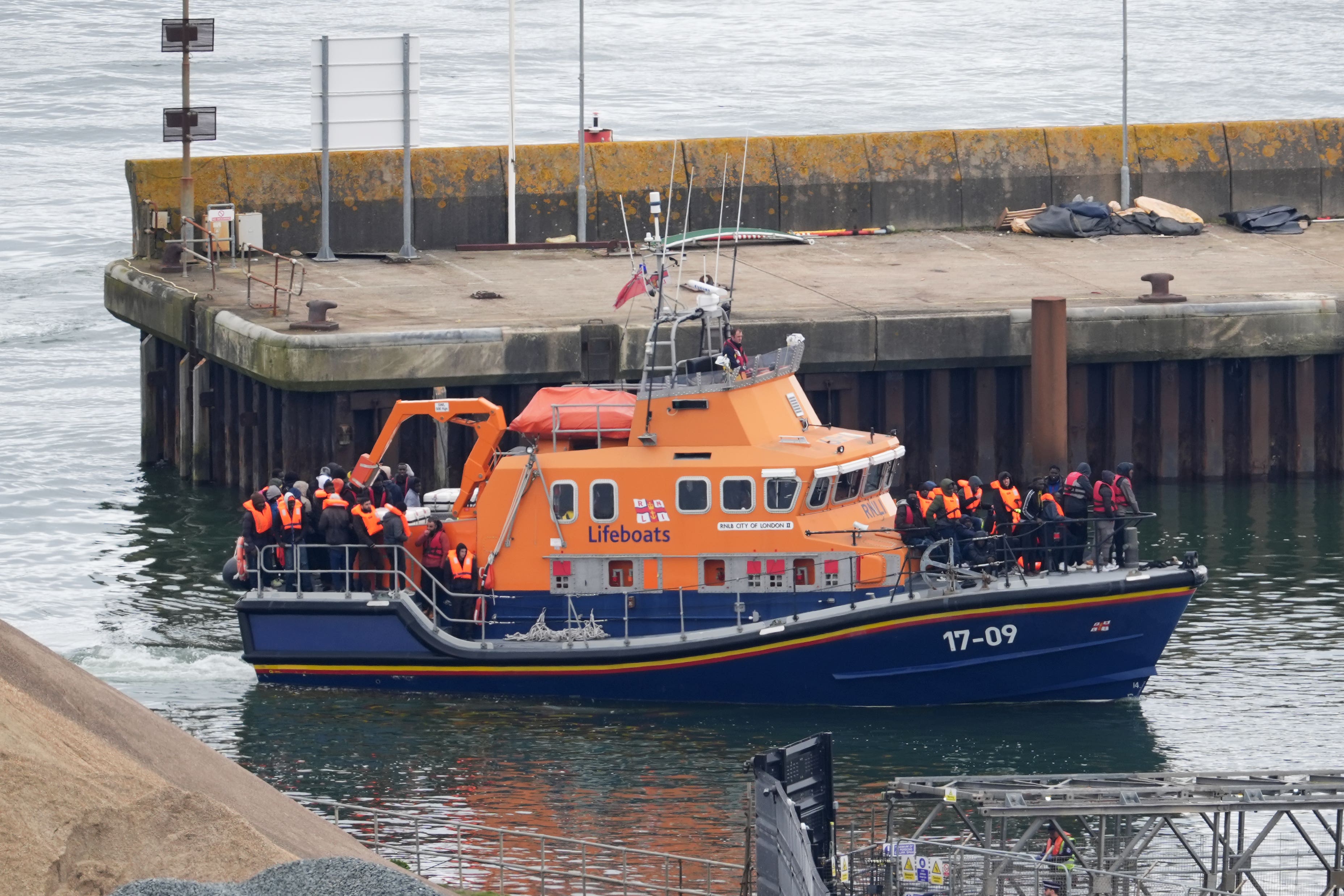 More than 400 migrants arrived in the UK on the day five people including a child died while trying to cross the Channel (Gareth Fuller/PA)