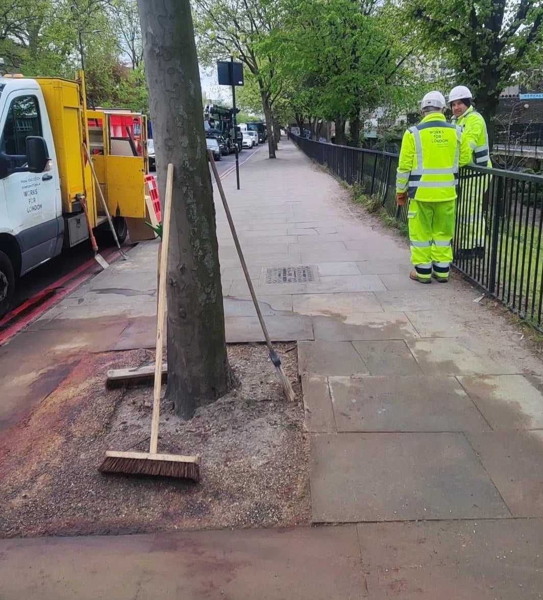 Blood left at the scene after one was seen limping into horse box