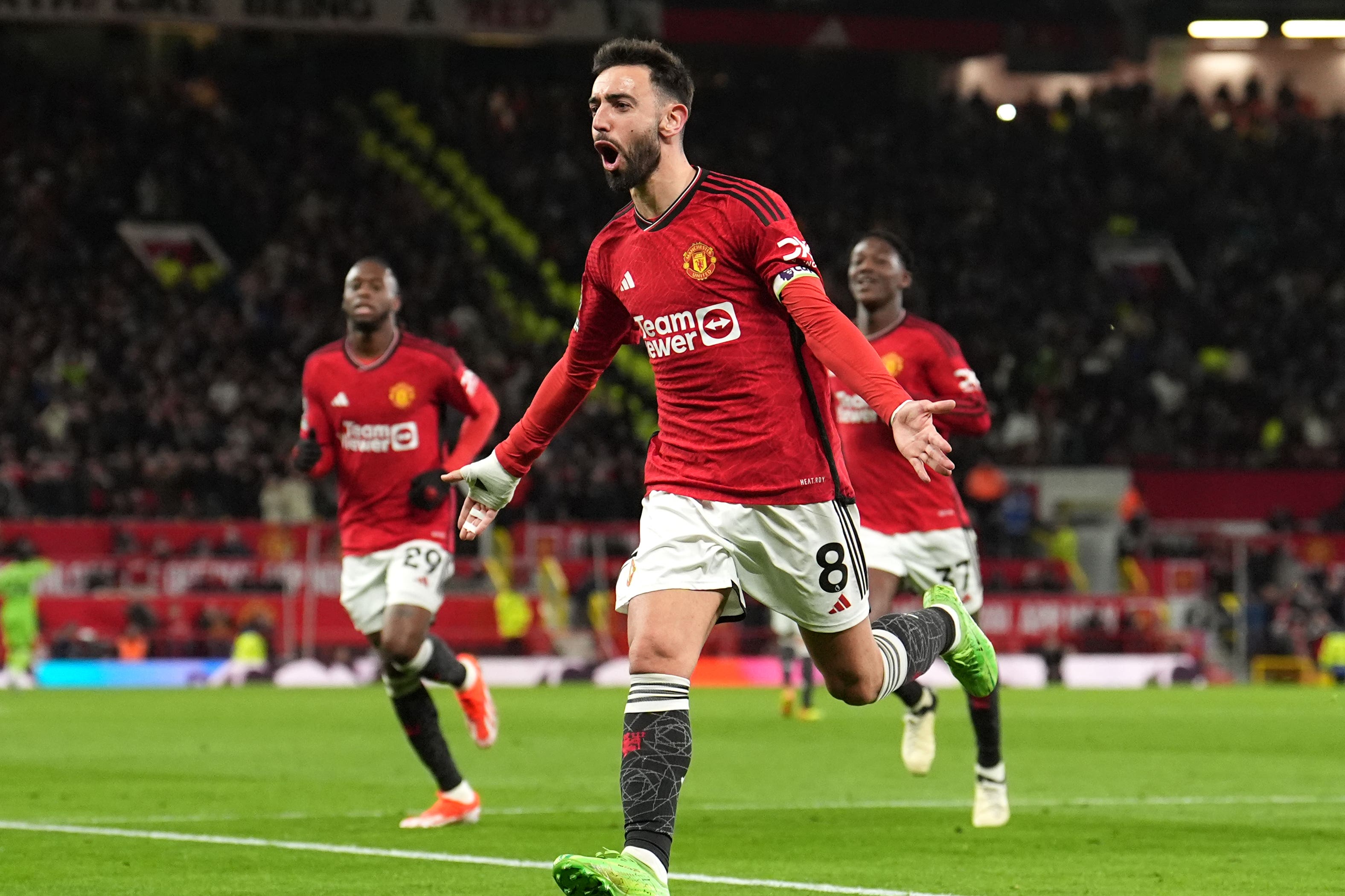 Bruno Fernandes inspired Manchester United’s win (Martin Rickett/PA)