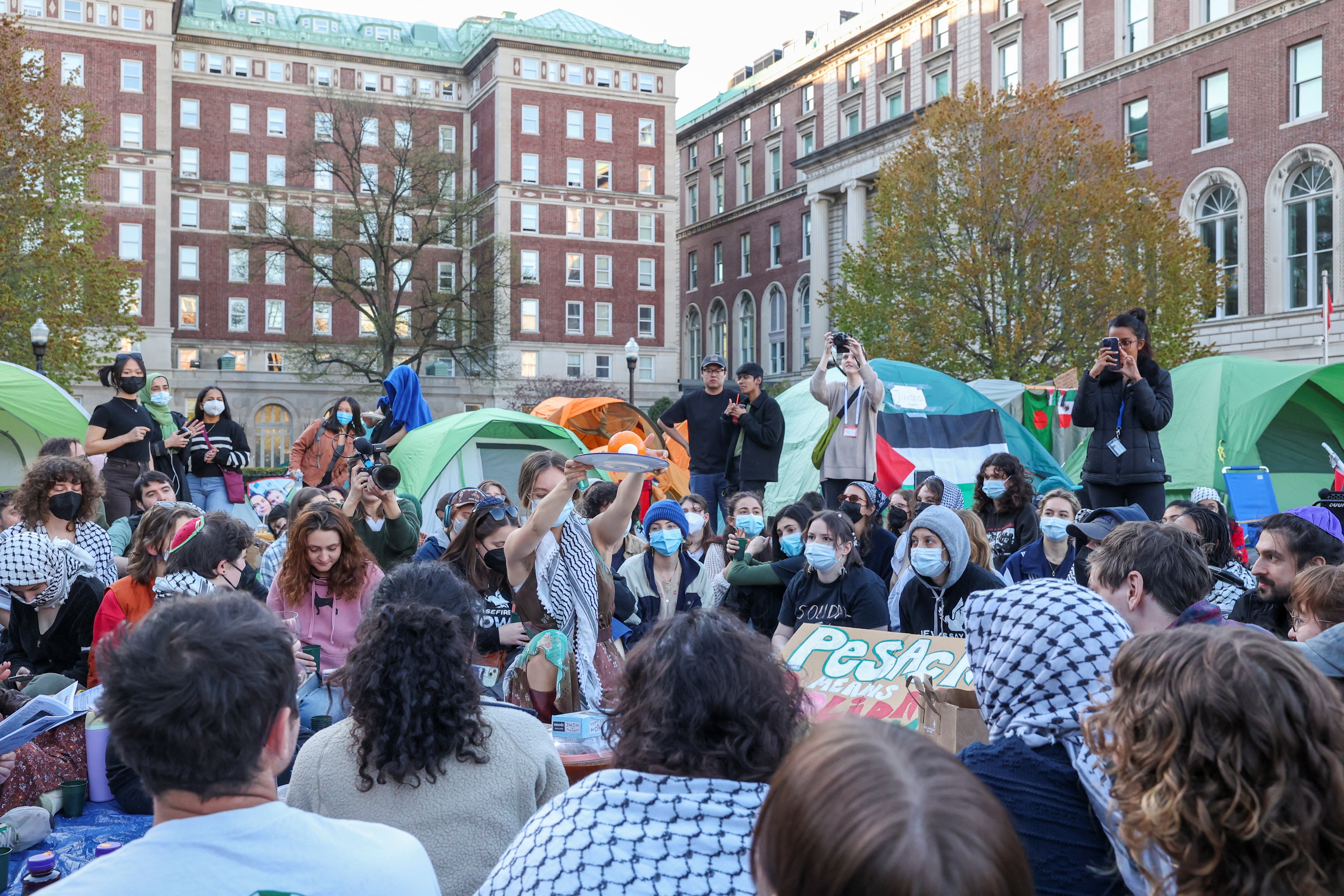 A Seder for Passover held on Monday April 22 at Columbia University