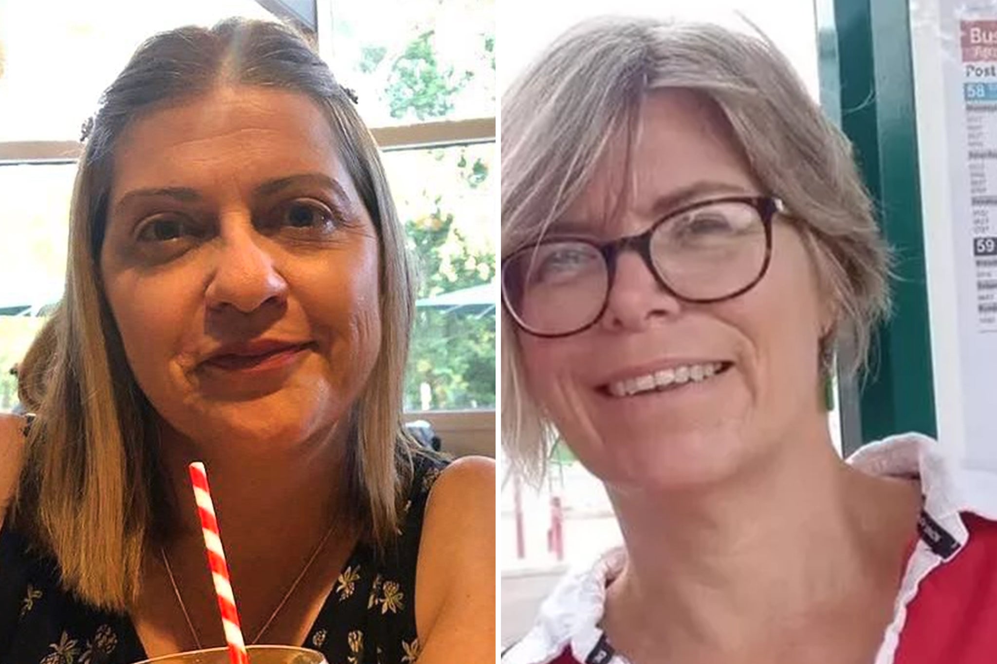 Fiona Elias (left) and Liz Hopkin were the two teachers stabbed at a school in Wales in April