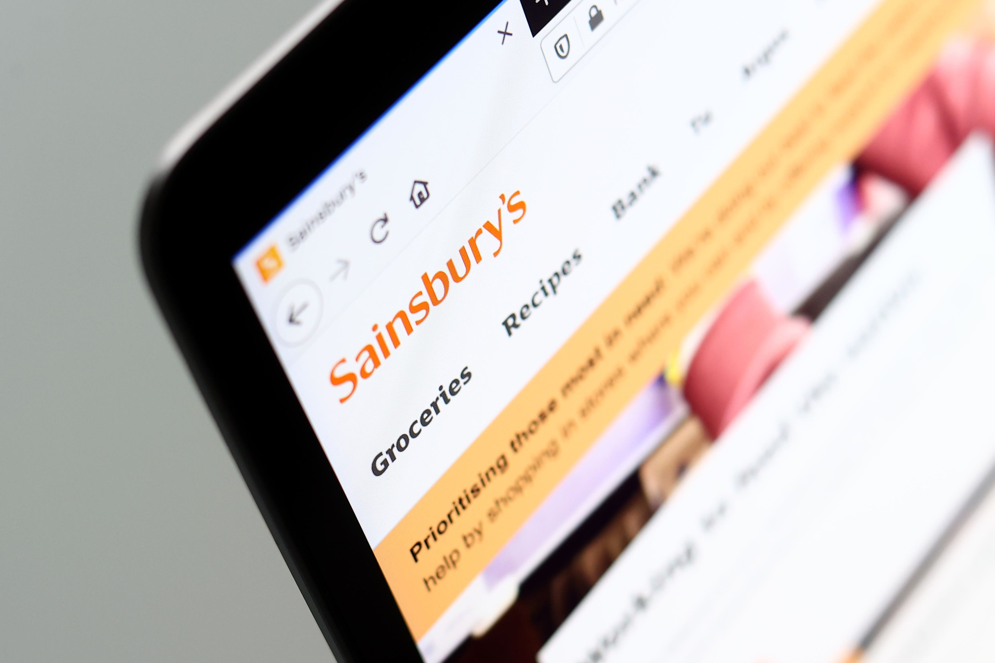 Online deliveries at Sainsbury’s were impacted by a technical issue on Thursday (Tim Goode/PA)