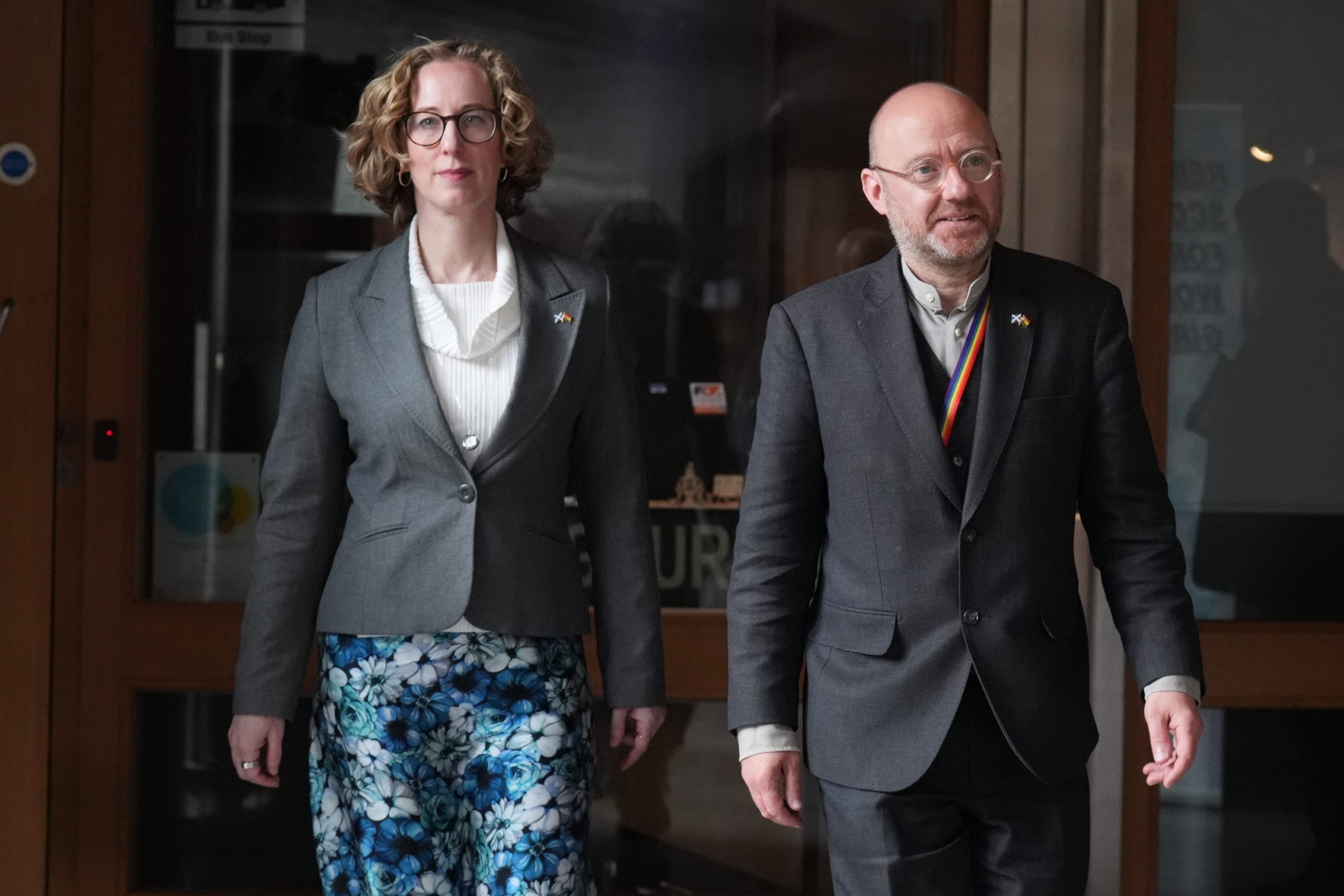 Green co-leaders Patrick Harvie and Lorna Slater are no longer Government ministers (Andrew Milligan/PA)