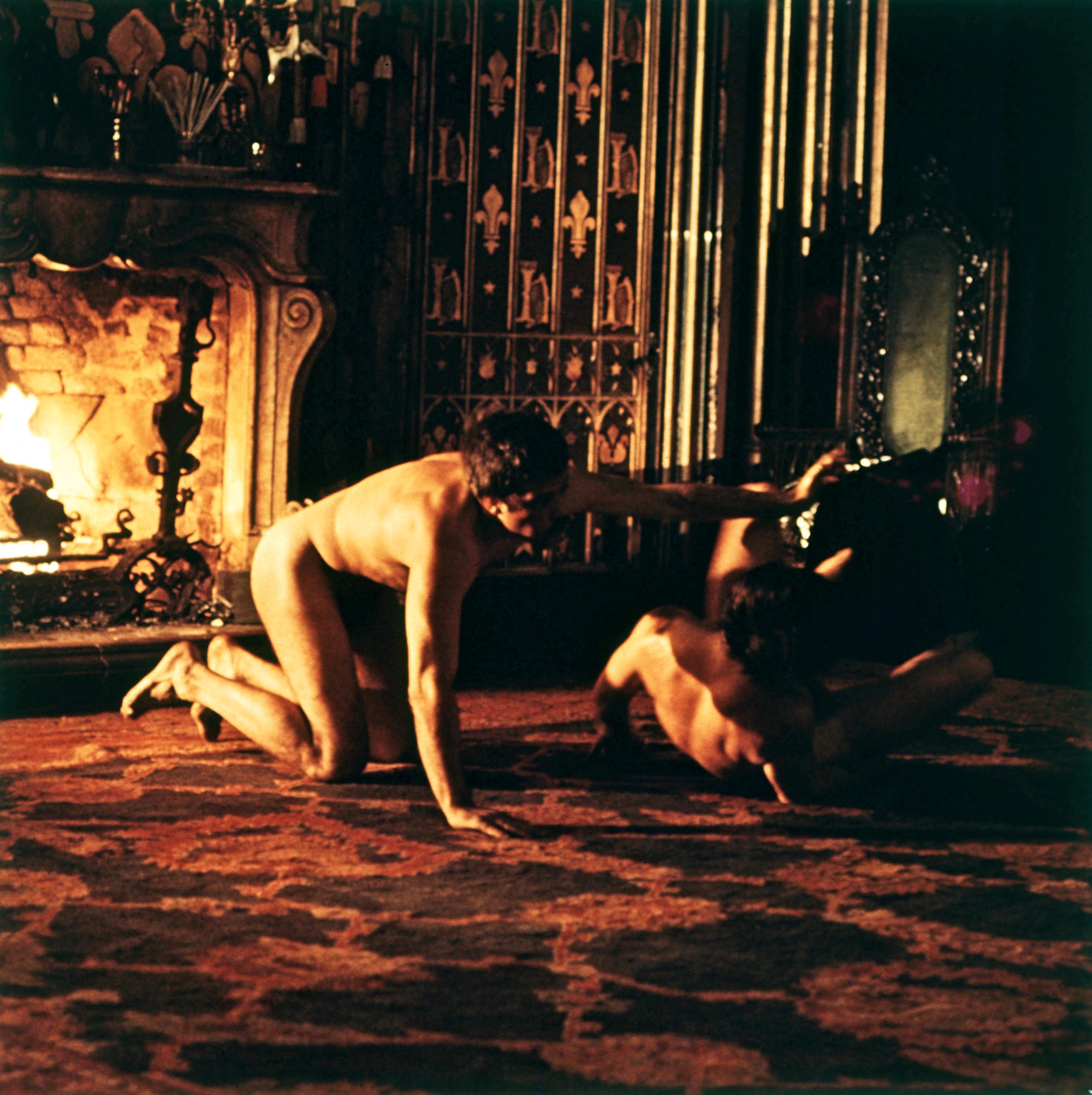 Alan Bates and Oliver Reed tussling during the most famous scene from ‘Women in Love’