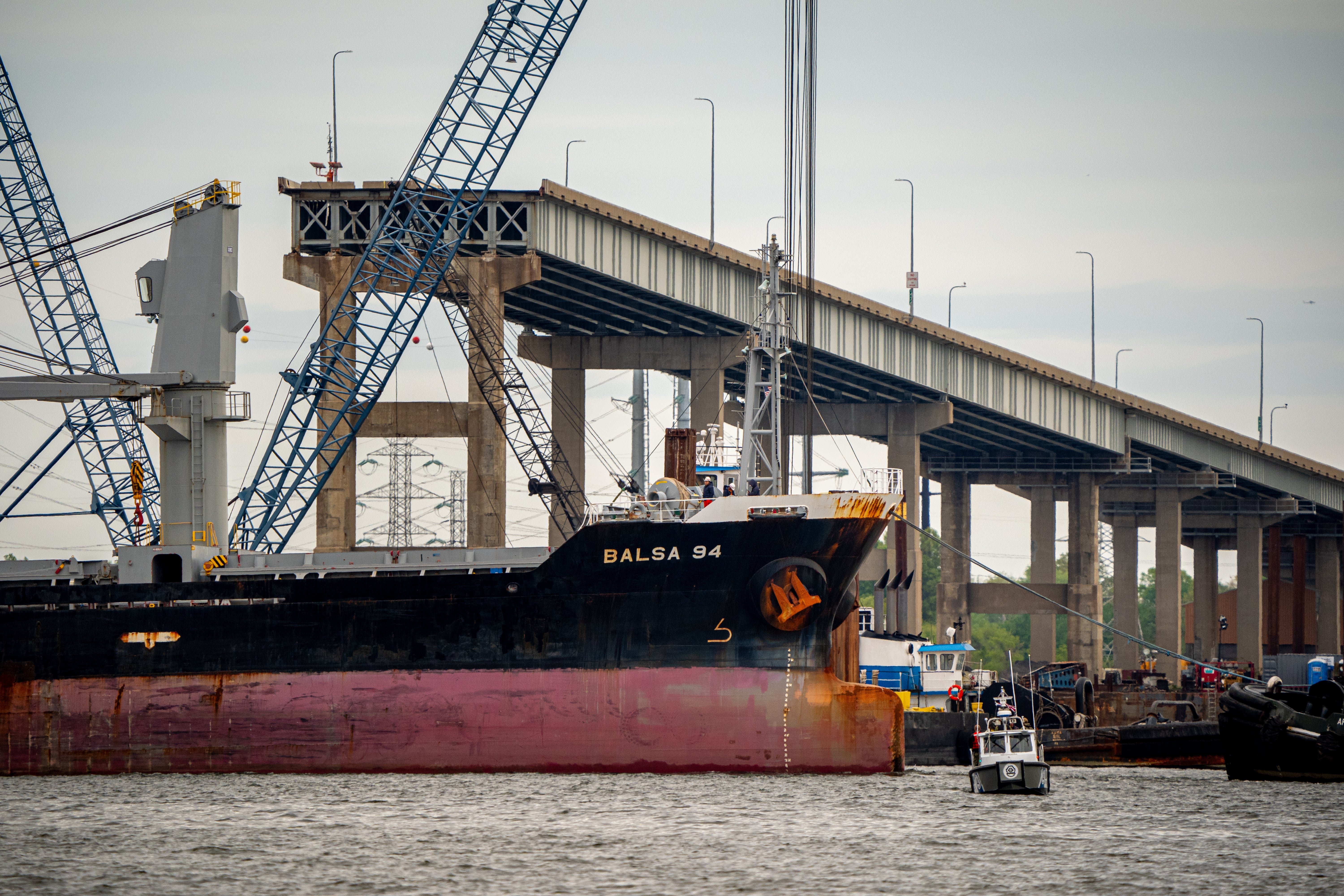 The Balsa 94 passing the wreckage on Thursday