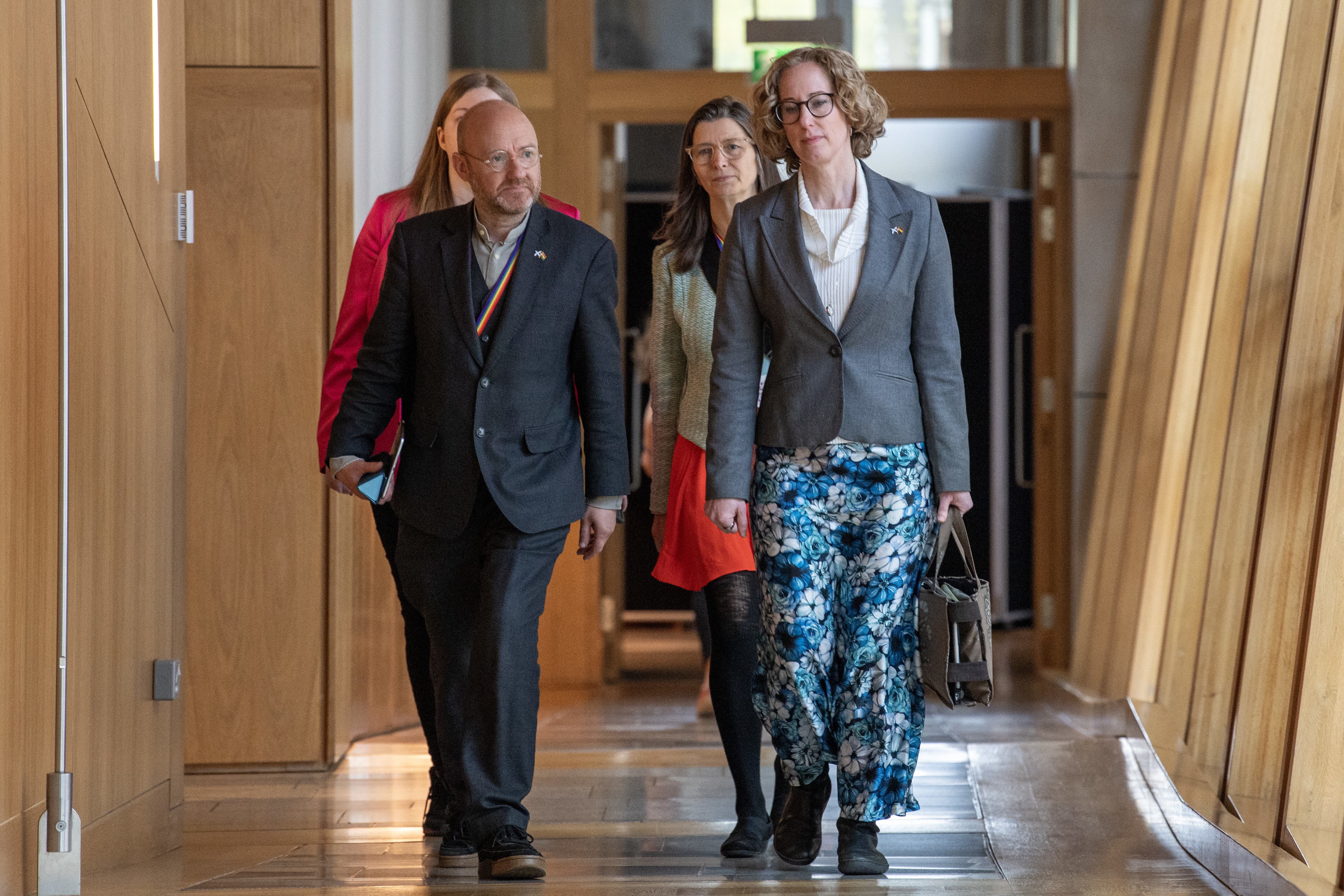 Scottish Green co-leaders Lorna Slater and Patrick Harvie are no longer ministers (Lesley Martin/PA)