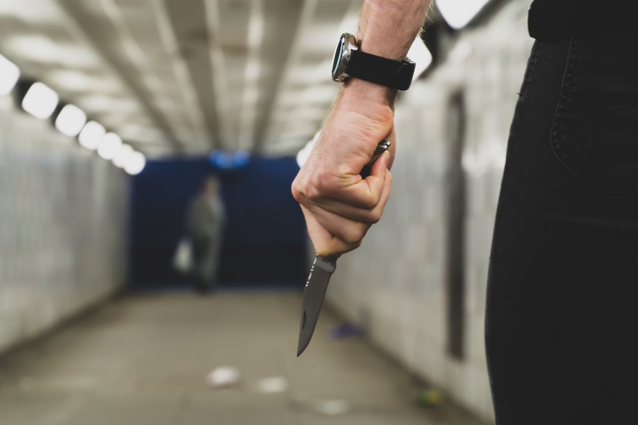 Robberies involving knives rose by 13 per cent last year