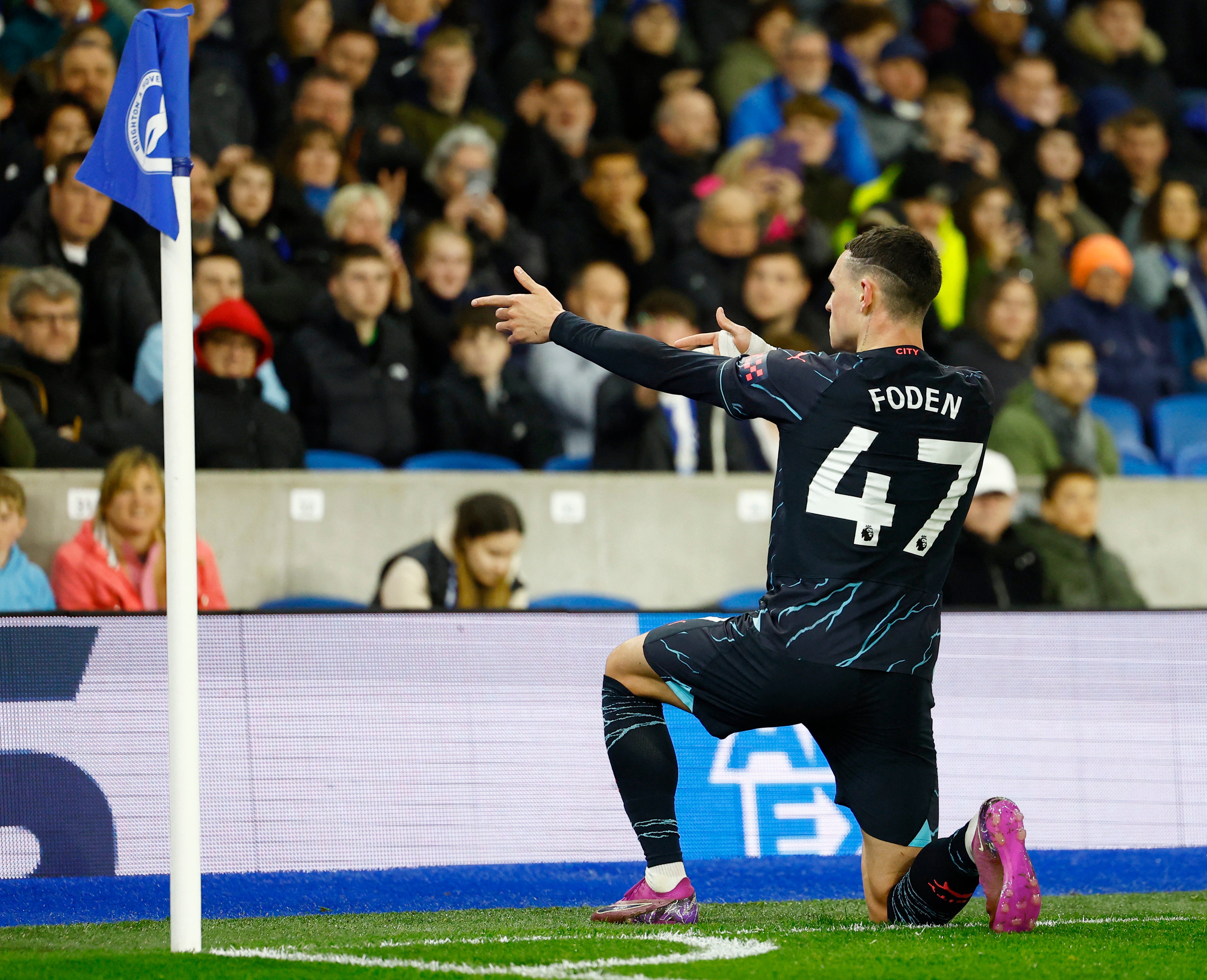 Phil Foden scored twice in City’s dominant victory