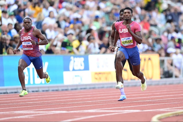 <p>Fred Kerley and Christian Coleman will battle in the 100 metres </p>