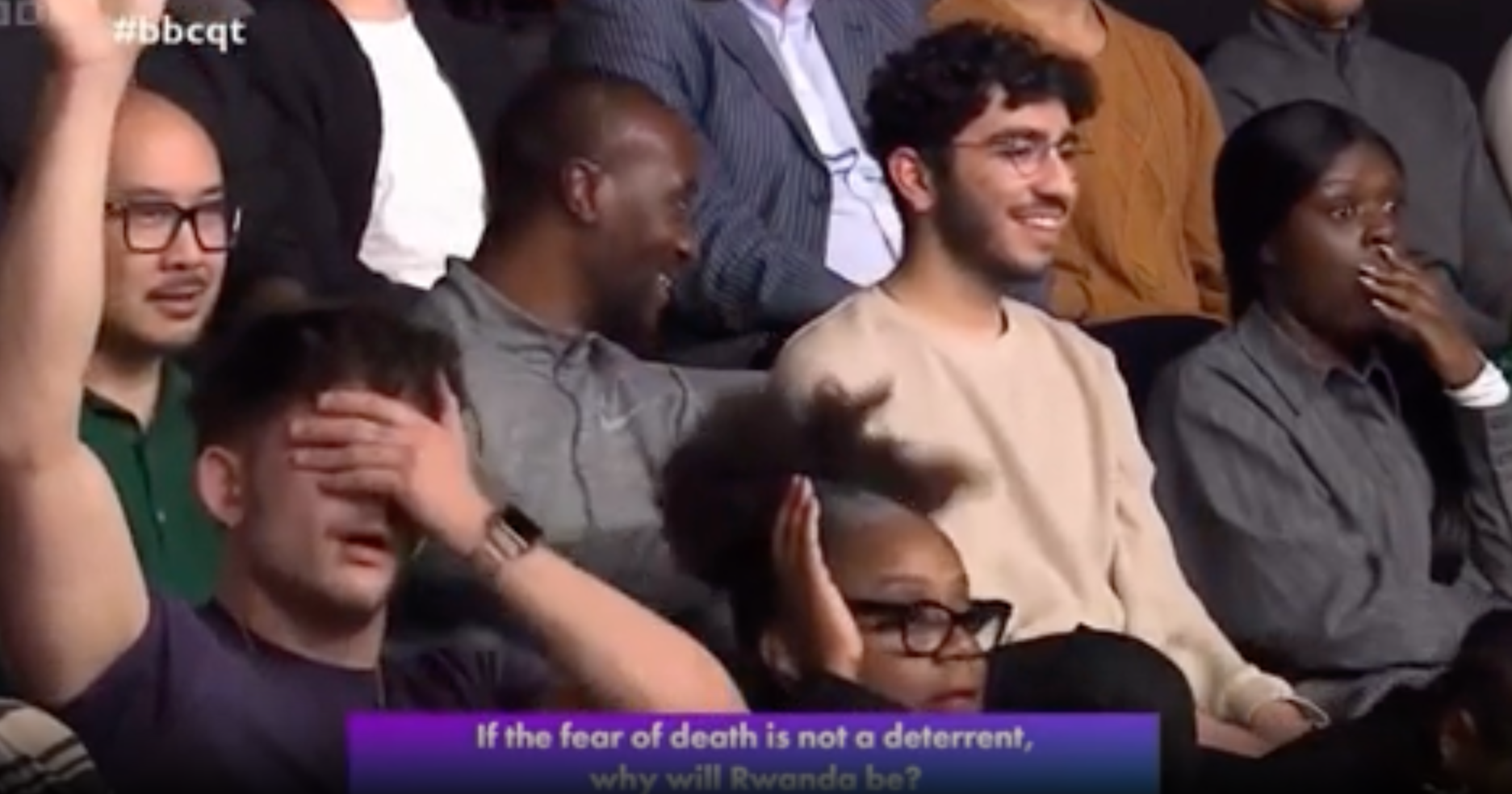 The Question Time audience reacts to Chris Philp’s comments about Rwanda