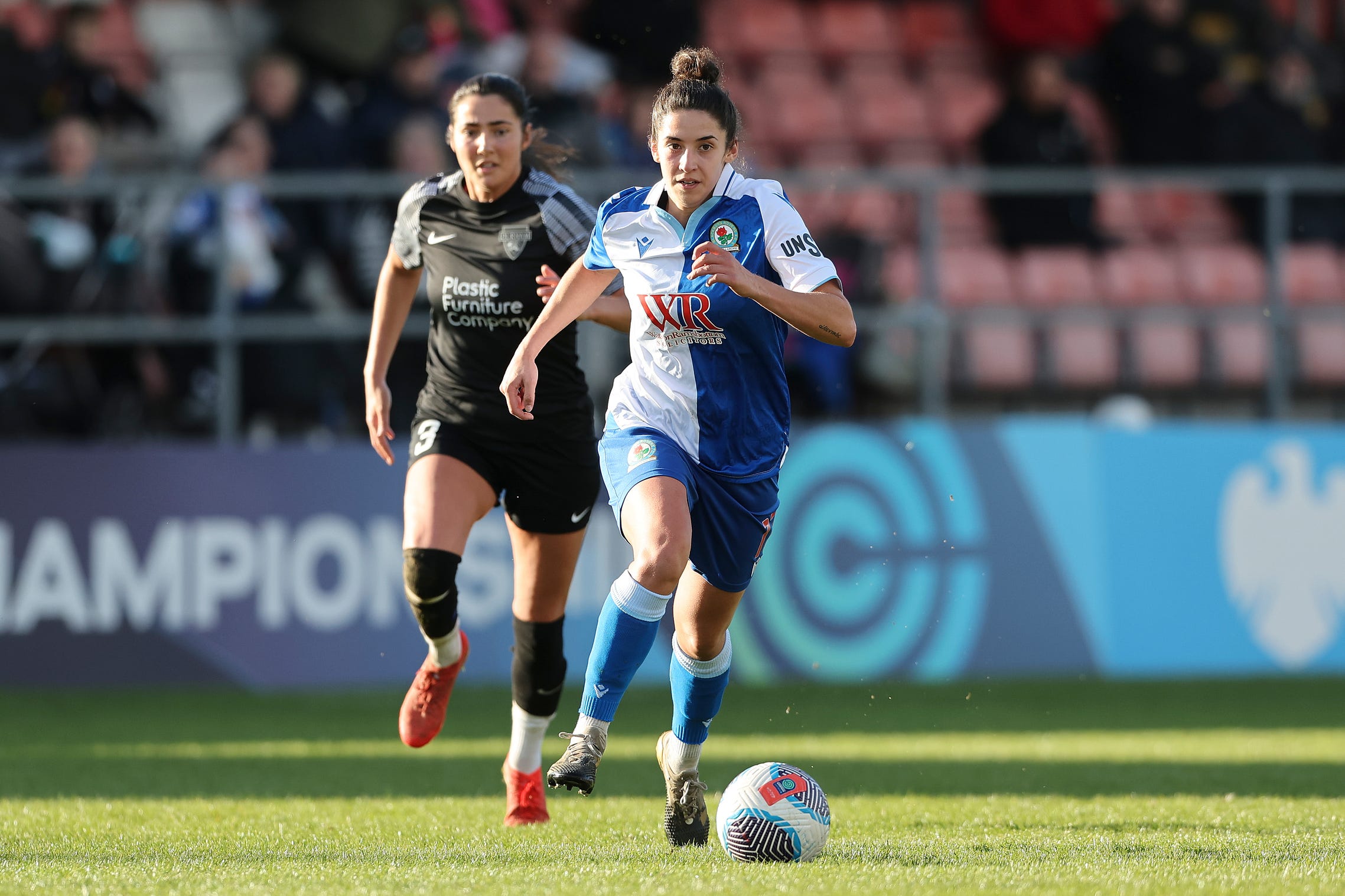 Blackburn midfielder Millie Chandarana, right, is the recipient of the first South Asians in Football Leadership Scholarship (Craig Galloway/Blackburn Rovers)