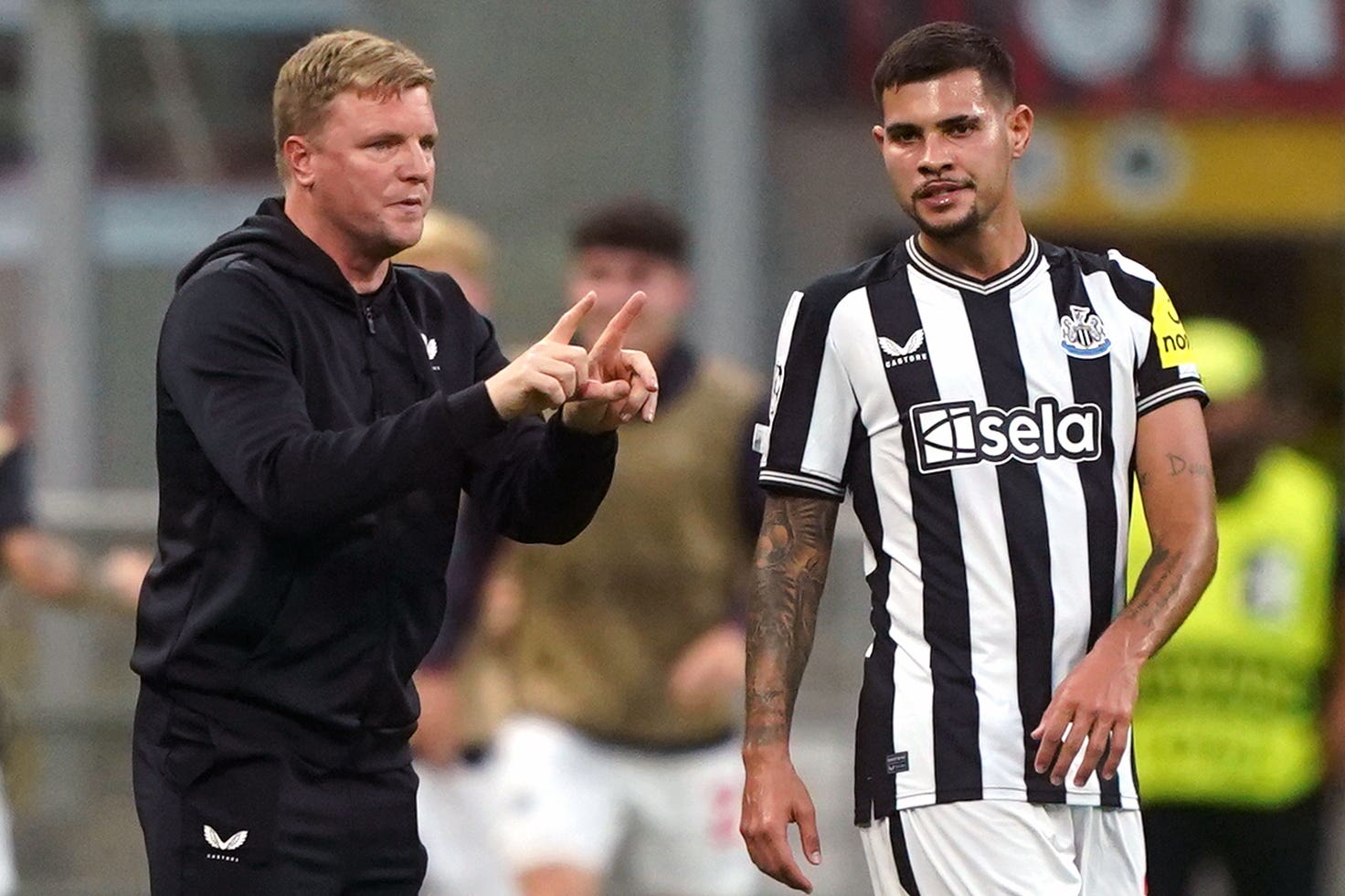 Bruno Guimaraes’ future is a possible headache for Newcastle boss Eddie Howe (Owen Humphreys/PA)