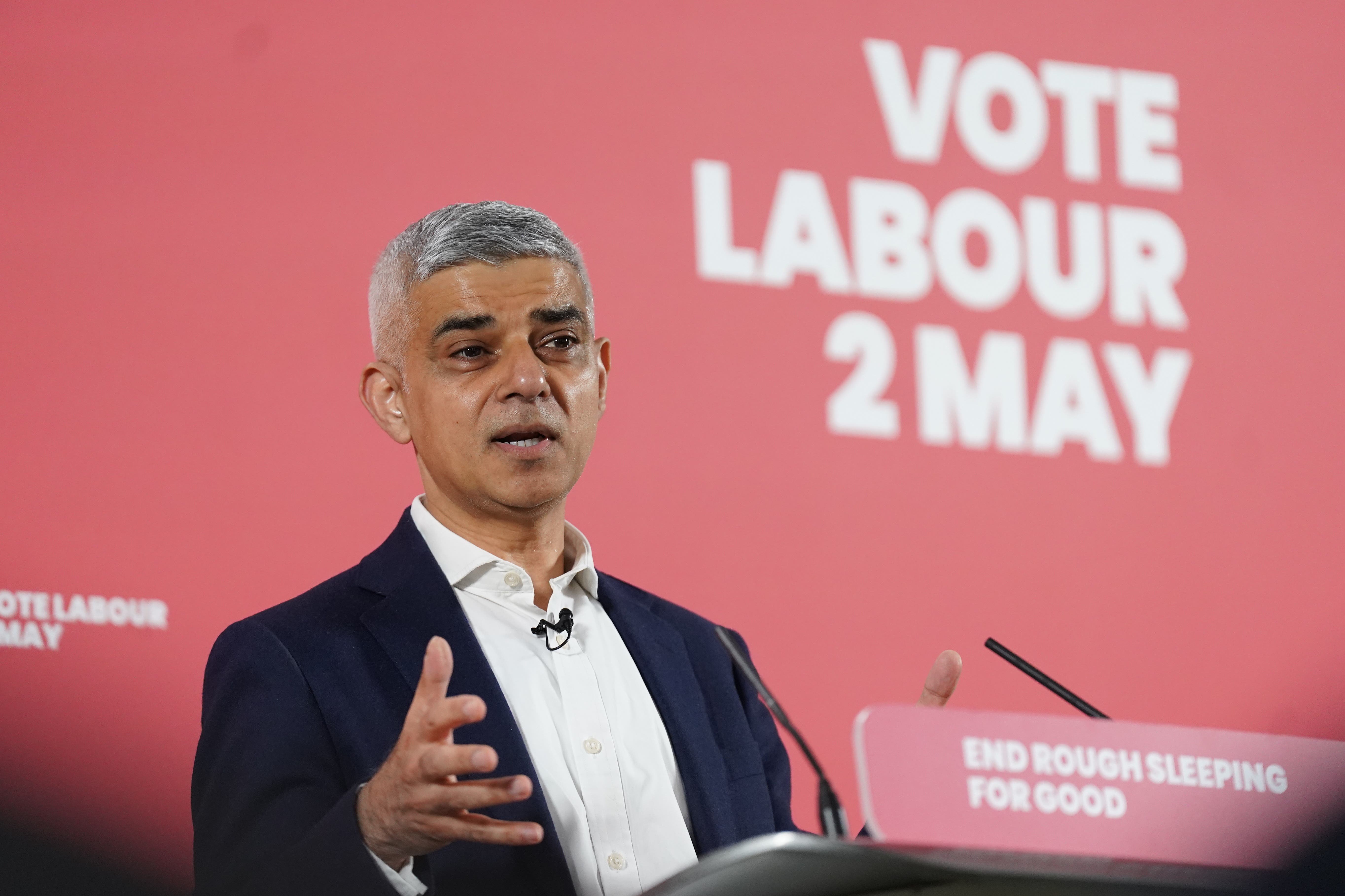 Mayor of London Sadiq Khan urged young people to vote on May 2 (Stefan Rousseau/PA)