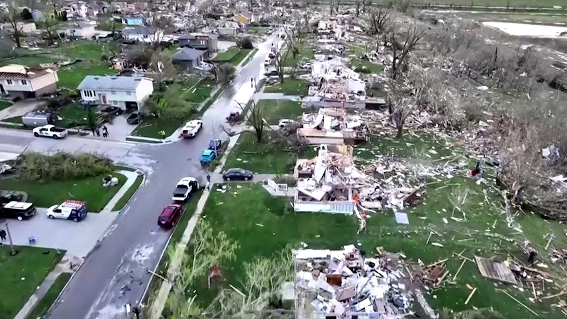 Drone captures devastating tornado aftermath in Nebraska