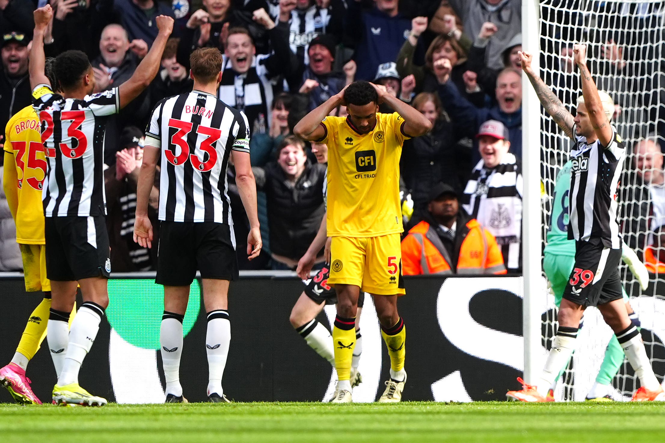 Sheffield United suffered relegation at St James’ Park (Owen Humphreys/PA)