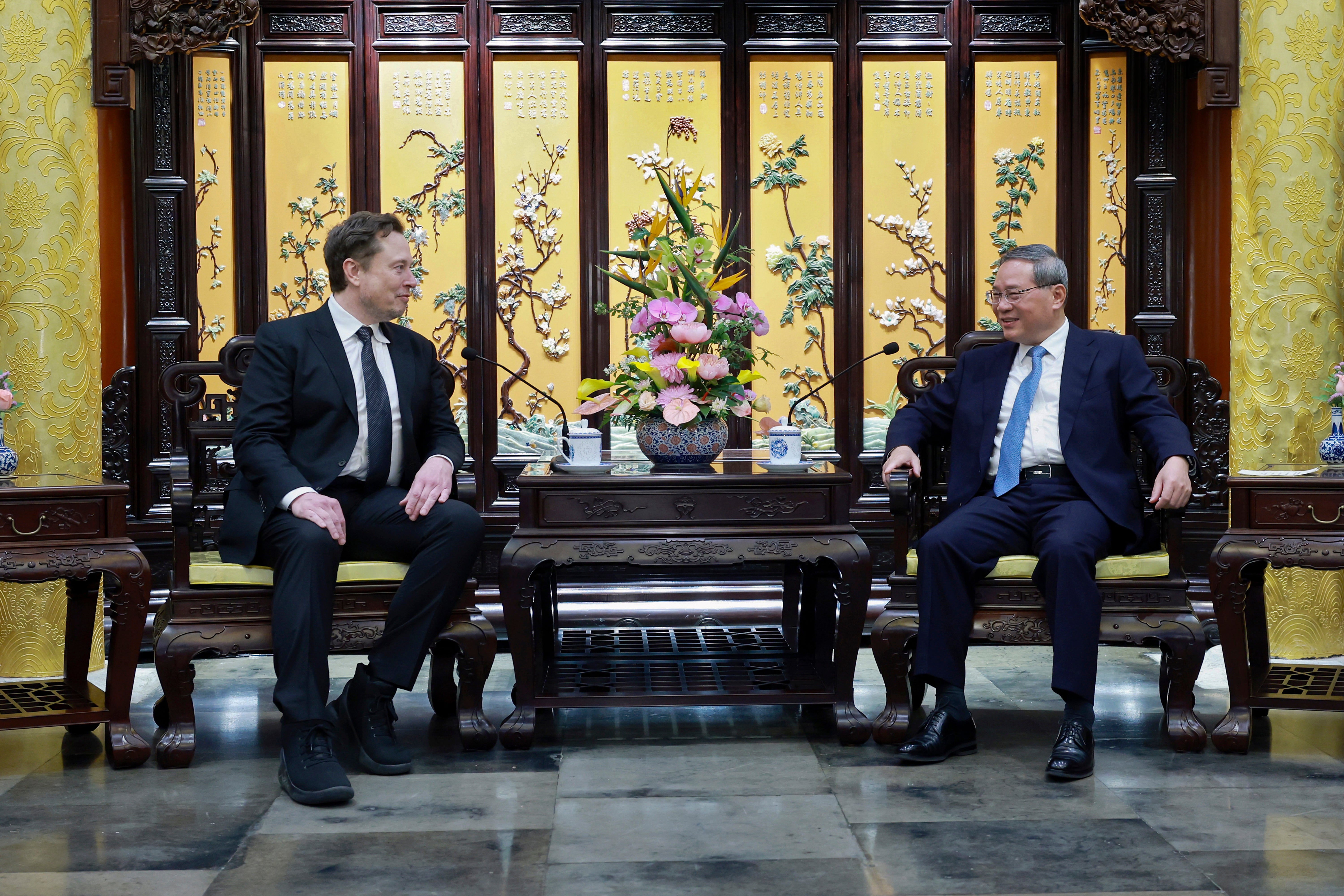 Tesla CEO Elon Musk meets with Chinese premier Li Qiang in Beijing