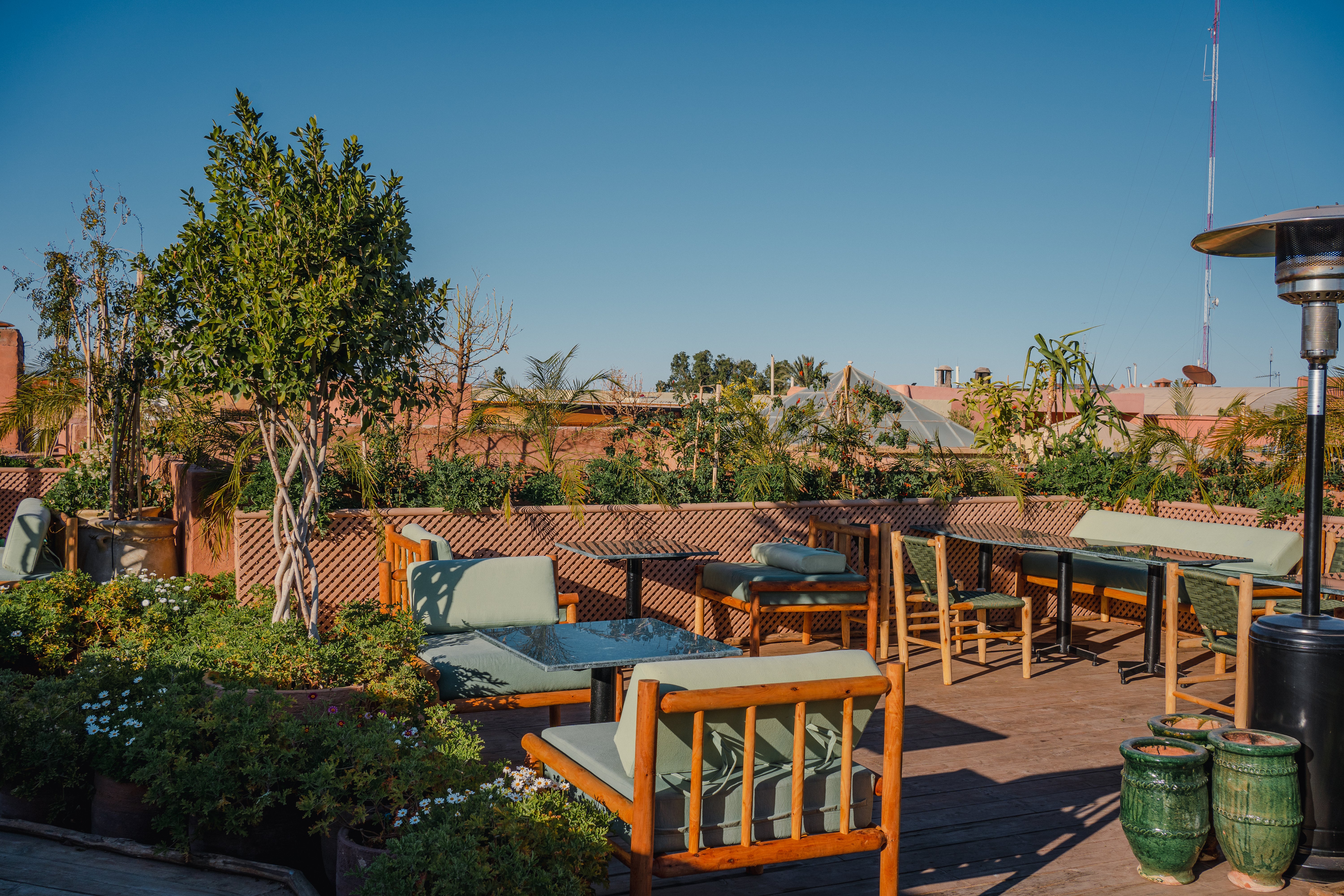 Shams terrace can be found above the Monde des Arts de la Parure museum