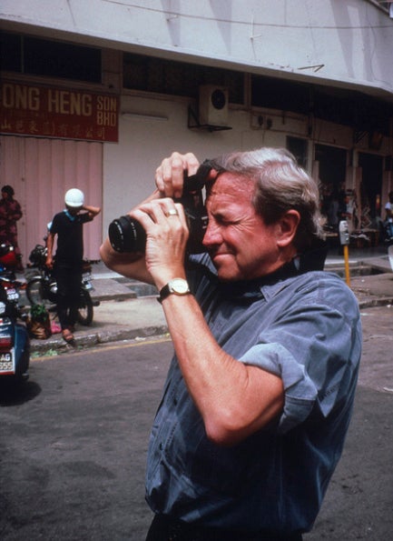 Rauschenberg during a research trip for Roci Malaysia in 1989