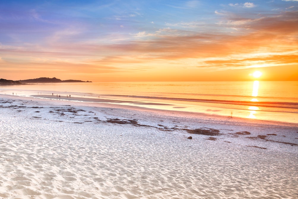 Barbeque, surf and sunbathe on the white sands of Carmel Beach