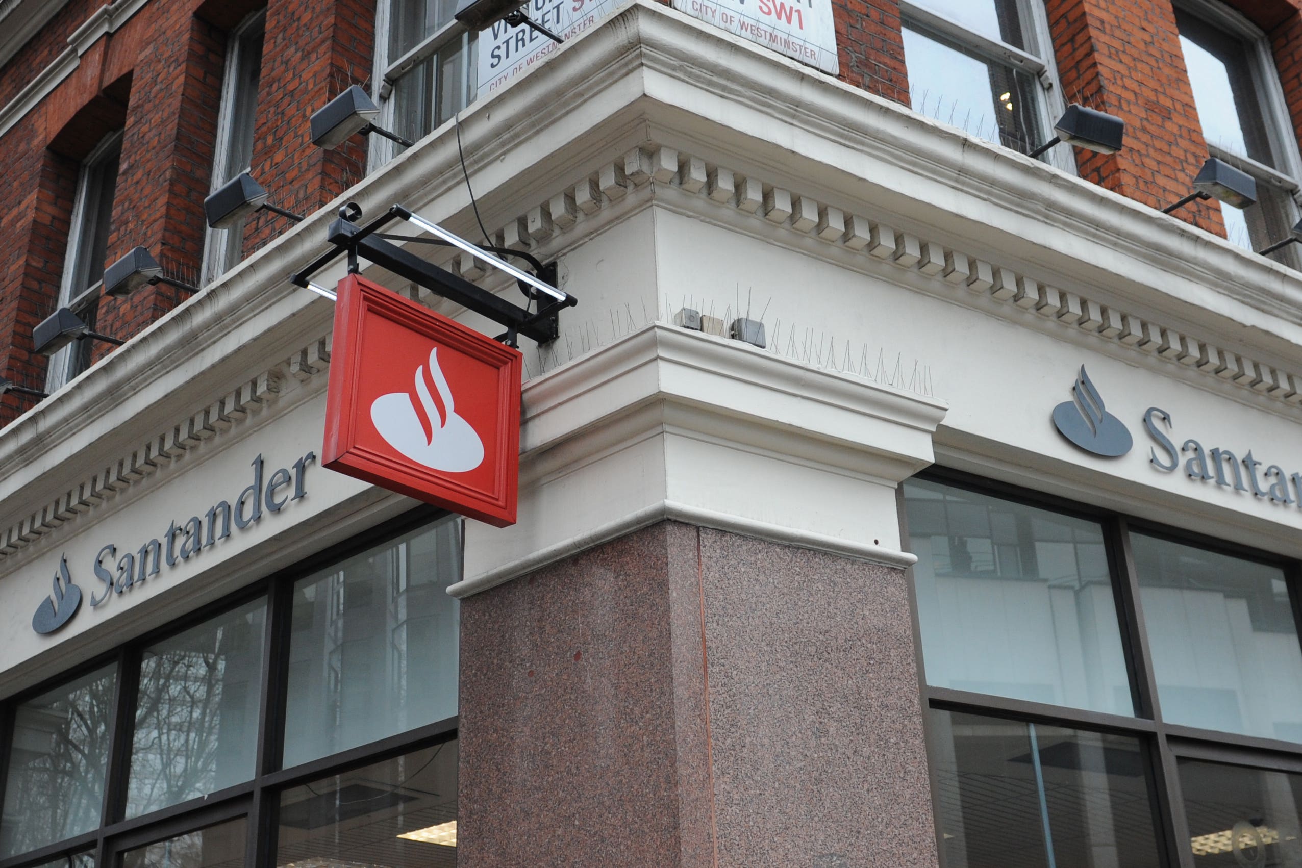 Santander UK has revealed a 29% drop in profits (Stefan Rousseau/PA)